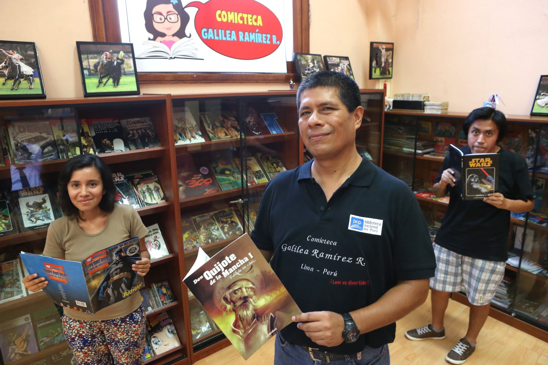 LIMA,PERÚ-MARZO 14.Comicteca Galilea Ramírez en la biblioteca nacional.Foto:ANDINA/Oscar Farje Gomero.