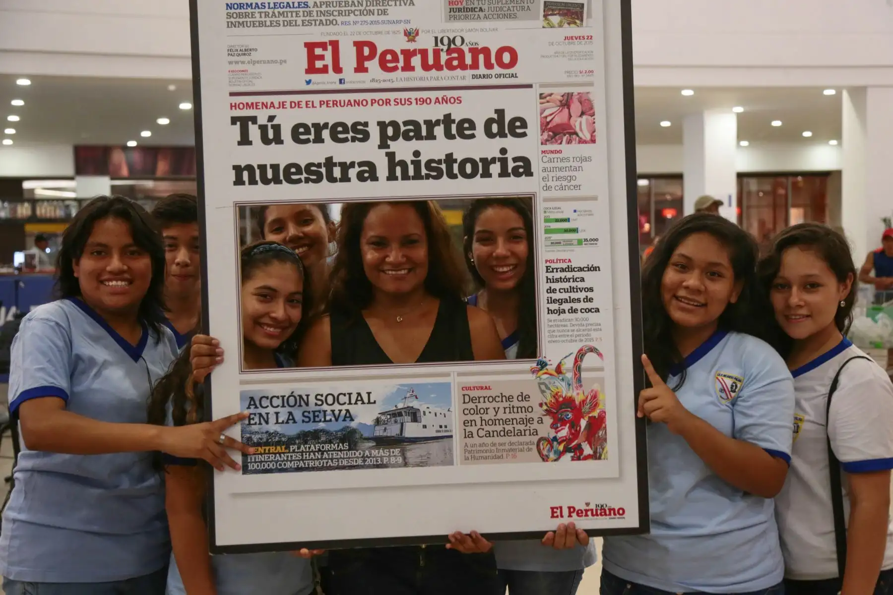 PIURA,PERÚ-MARZO 17. El Diario Oficial El Peruano inauguró hoy la exposición itinerante denominada "190 años… una historia para contar" en el Open Plaza de la ciudad de Piura. Foto: ANDINA/Carlos Lezama