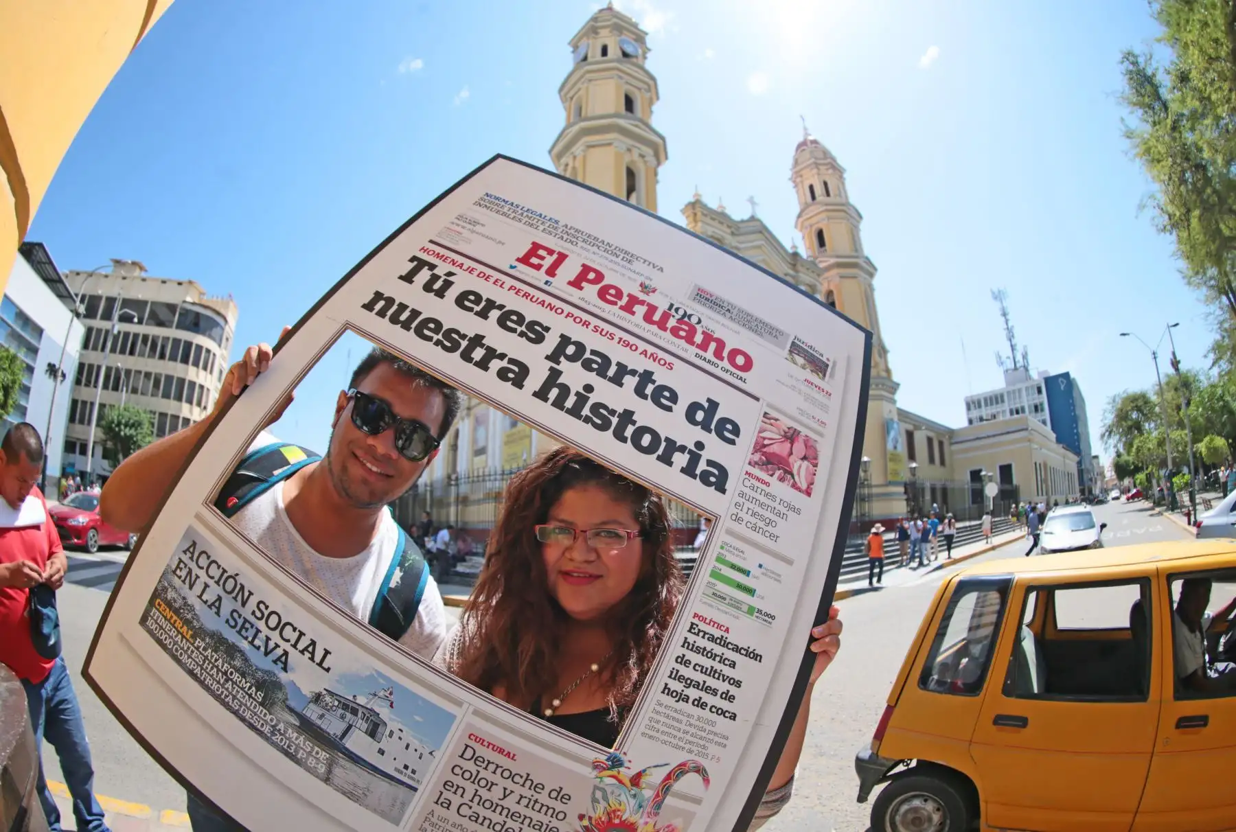 PIURA,PERÚ-MARZO 18. El Diario Oficial El Peruano inauguró la exposición itinerante denominada "190 años… una historia para contar" en el Open Plaza de la ciudad de Piura. Foto: ANDINA/Carlos Lezama
