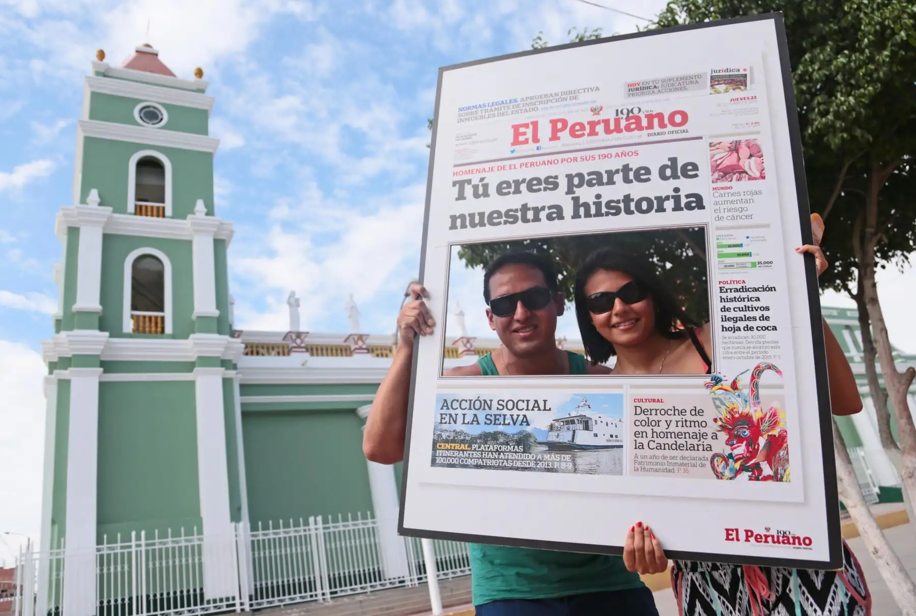 PIURA,PERÚ-MARZO 18. Público de Catacos participa de la muestra por los 190 años del Diario Oficial El Peruano.Foto: ANDINA/Carlos Lezama
