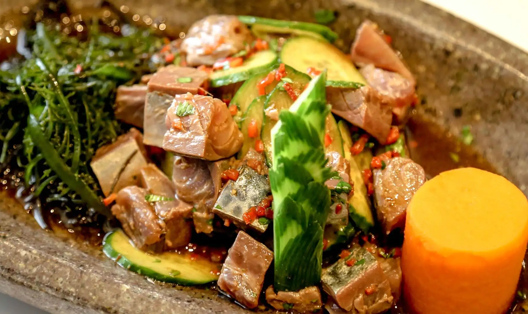 Cebiche de caballa, al estilo "nikkei". Foto: Difusión.