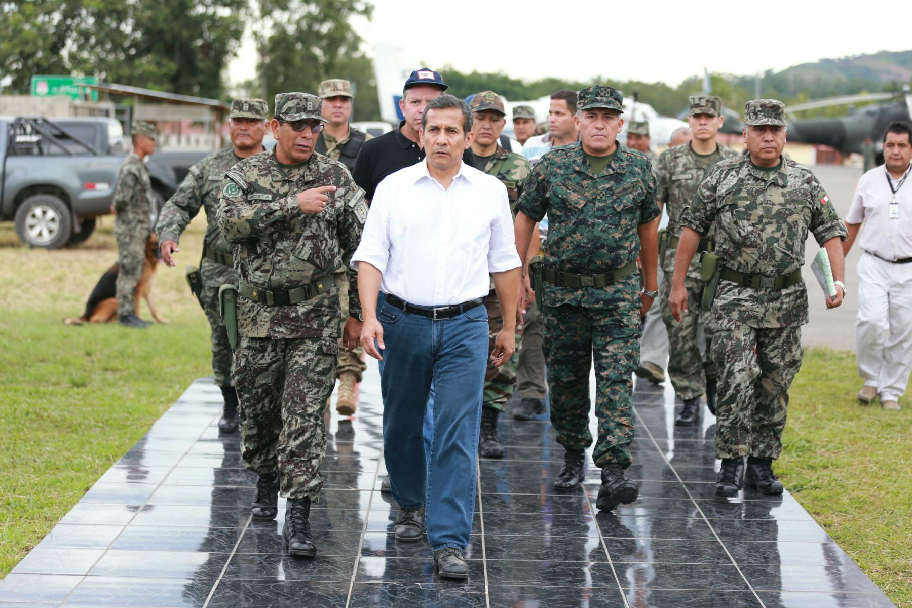 Presidente de la República, Ollanta Humala Tasso, supervisó operaciones de lucha contra el terrorismo en la región Junín. ANDINA/Prensa Presidencia