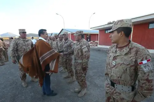 Presidente Ollanta Humala visitó la base militar de Challapalca en la región Tacna. ANDINA/Prensa Presidencia