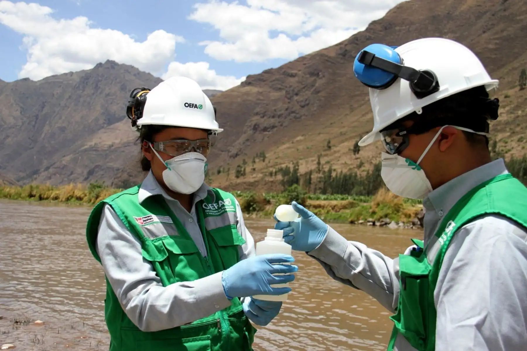 OEFA investiga descarga de agua turbia al río Ucañan en Huancavelica.Foto:  ANDINA/Difusión