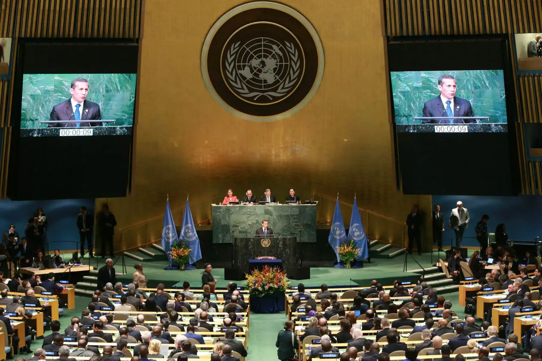 Presidente Ollanta Humala participa en la ceremonia de la firma del Acuerdo de París, en la ONU. Foto: Prensa/ Presidencia