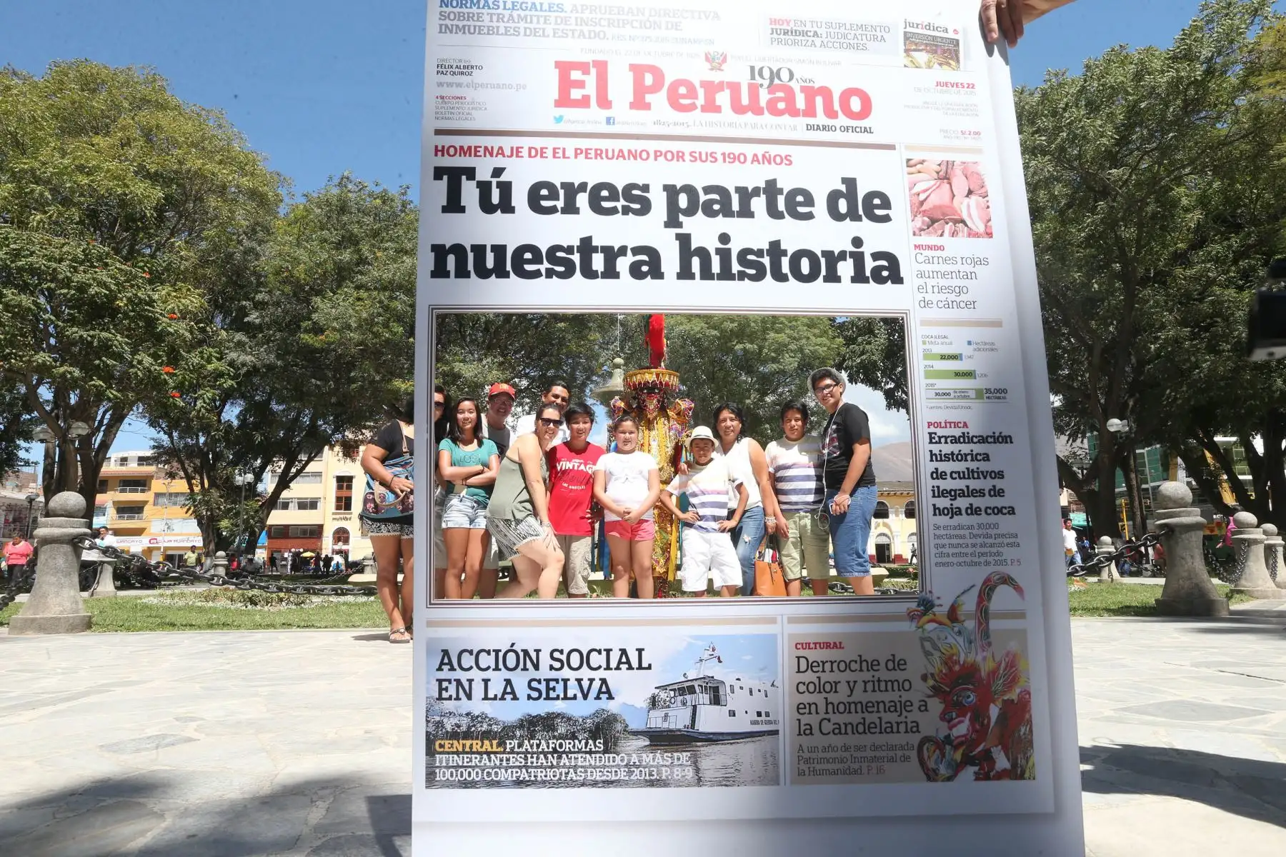 HUANUCO-PERÚ-MAYO 05. Exposición del Diario El Peruano por los 190 años en la ciudad de Huanuco Foto: ANDINA/Vidal Tarqui