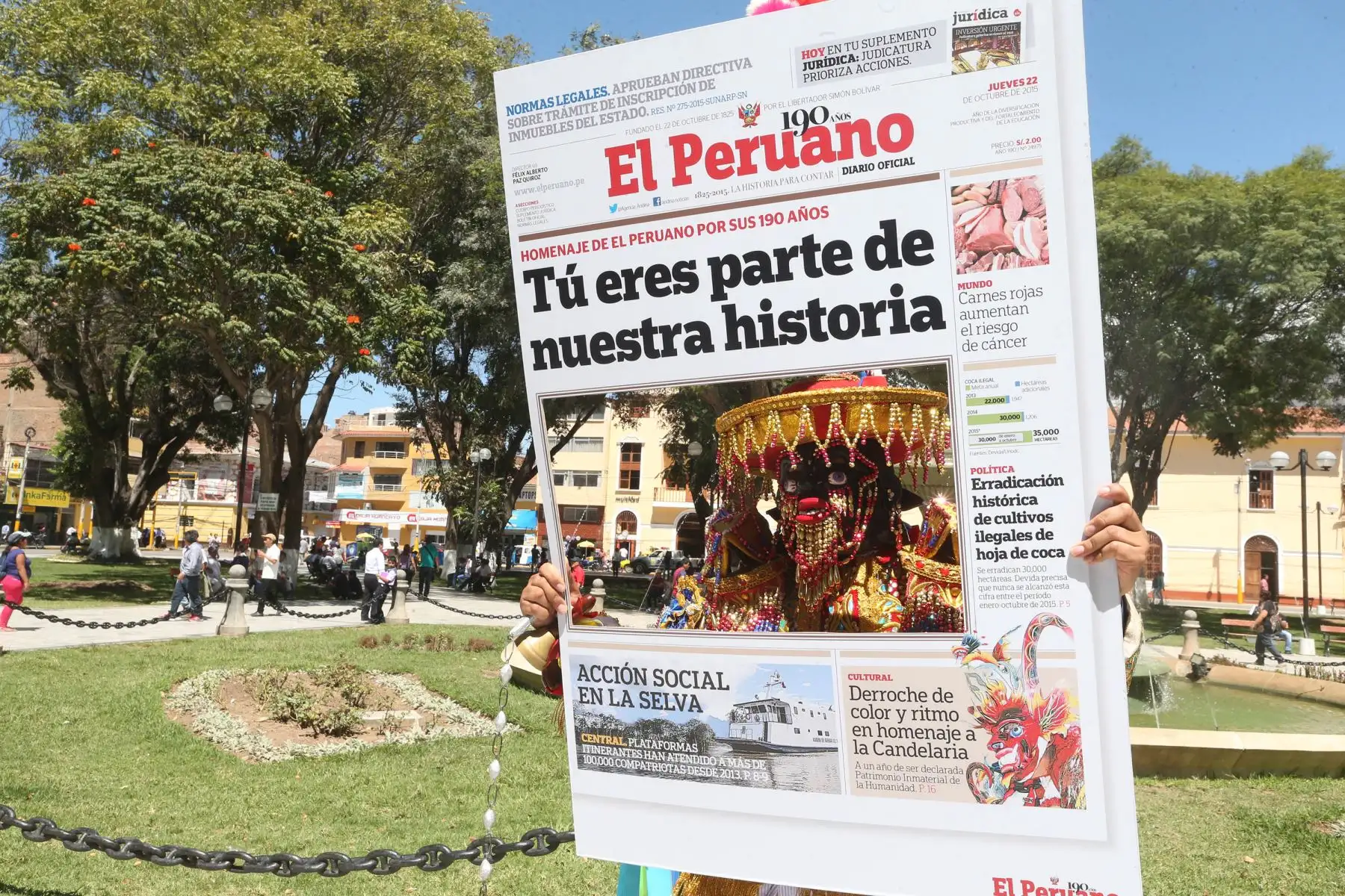HUANUCO-PERÚ-MAYO 05. Exposición del Diario El Peruano por los 190 años en la ciudad de Huanuco Foto: ANDINA/Vidal Tarqui