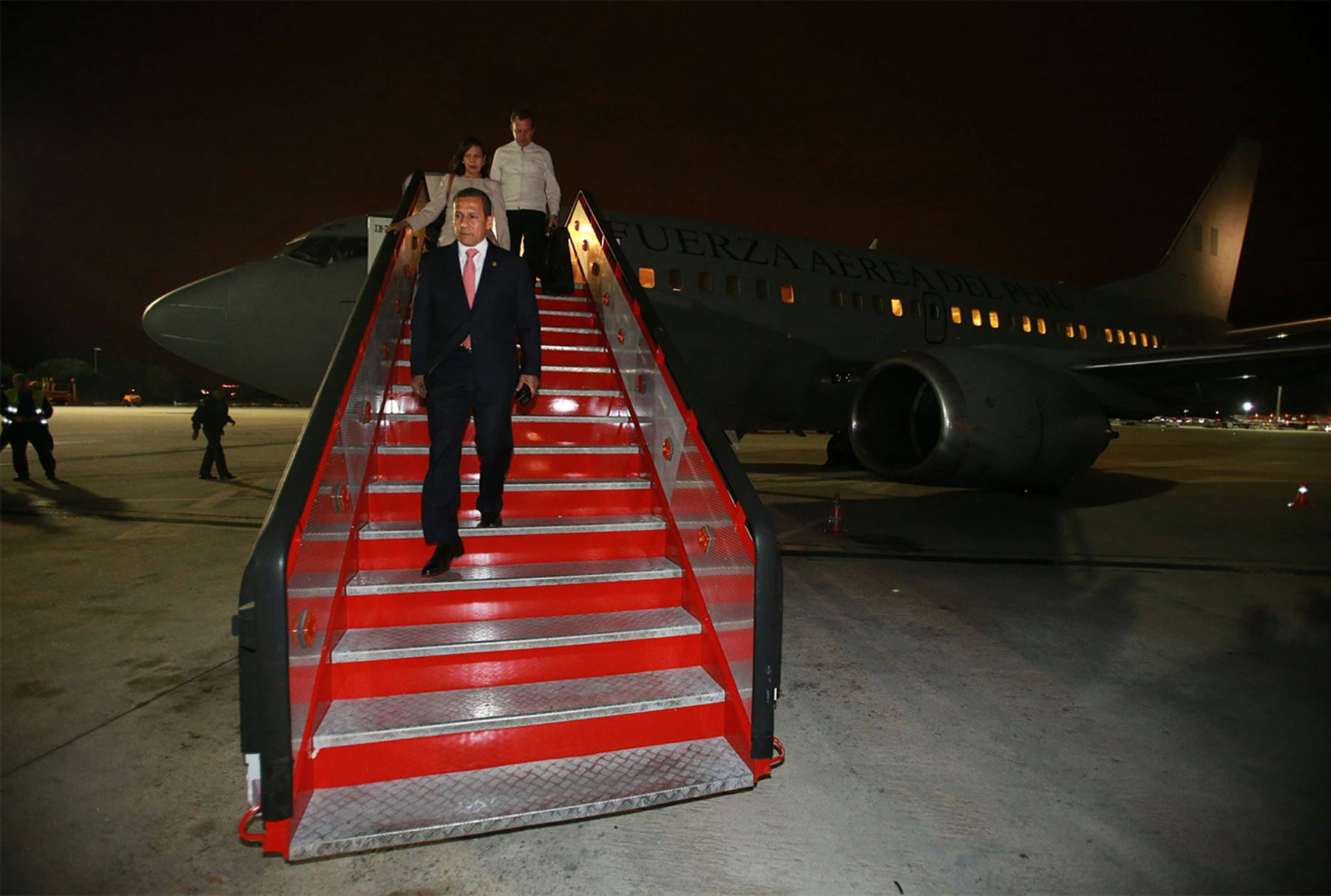 Llegada del presidente Ollanta Humala a España en una visita oficial. ANDINA/Prensa Presidencia