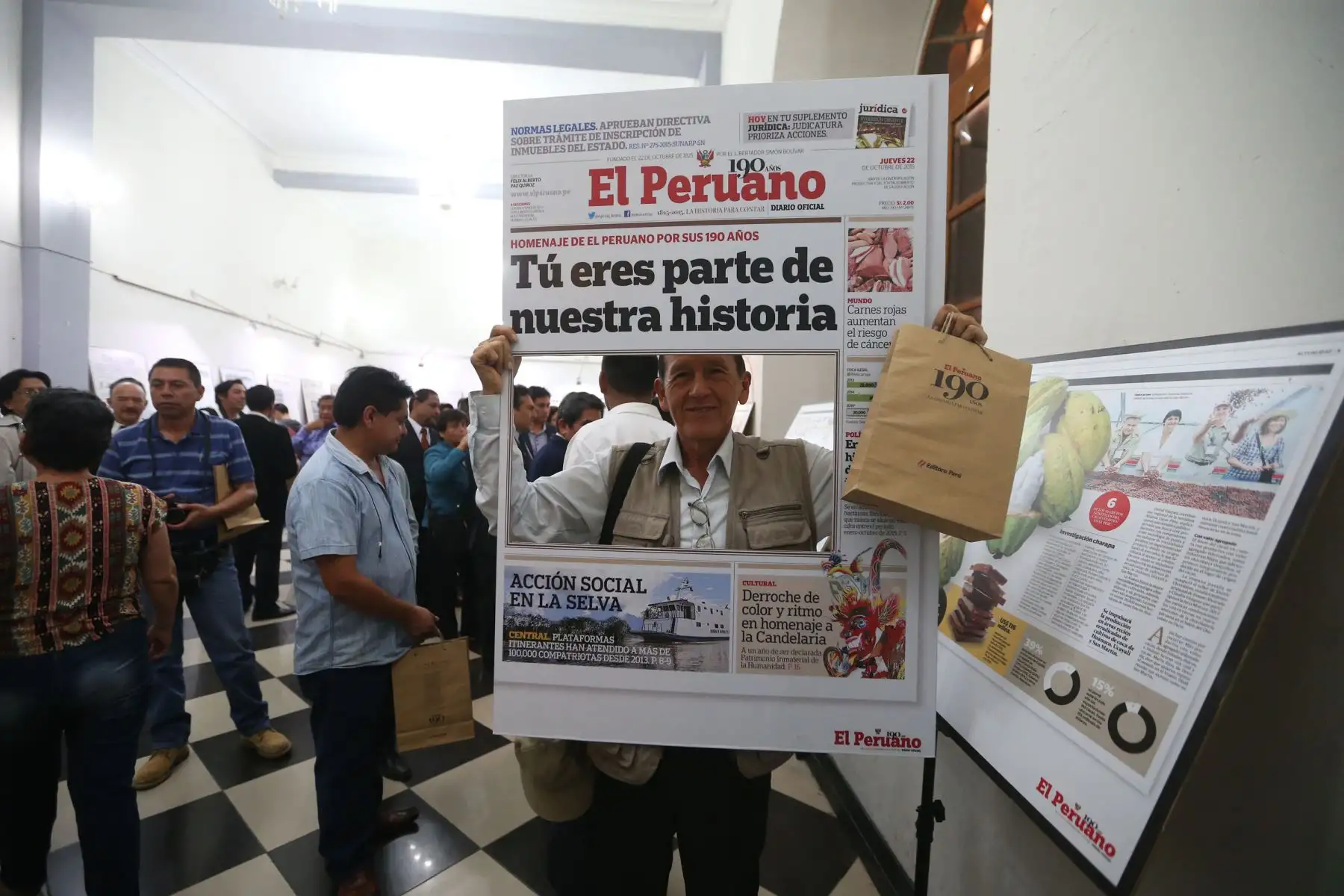 HUANUCO-PERÚ-MAYO 05. Exposición del Diario El Peruano por los 190 años en la ciudad de Huanuco Foto: ANDINA/Vidal Tarqui