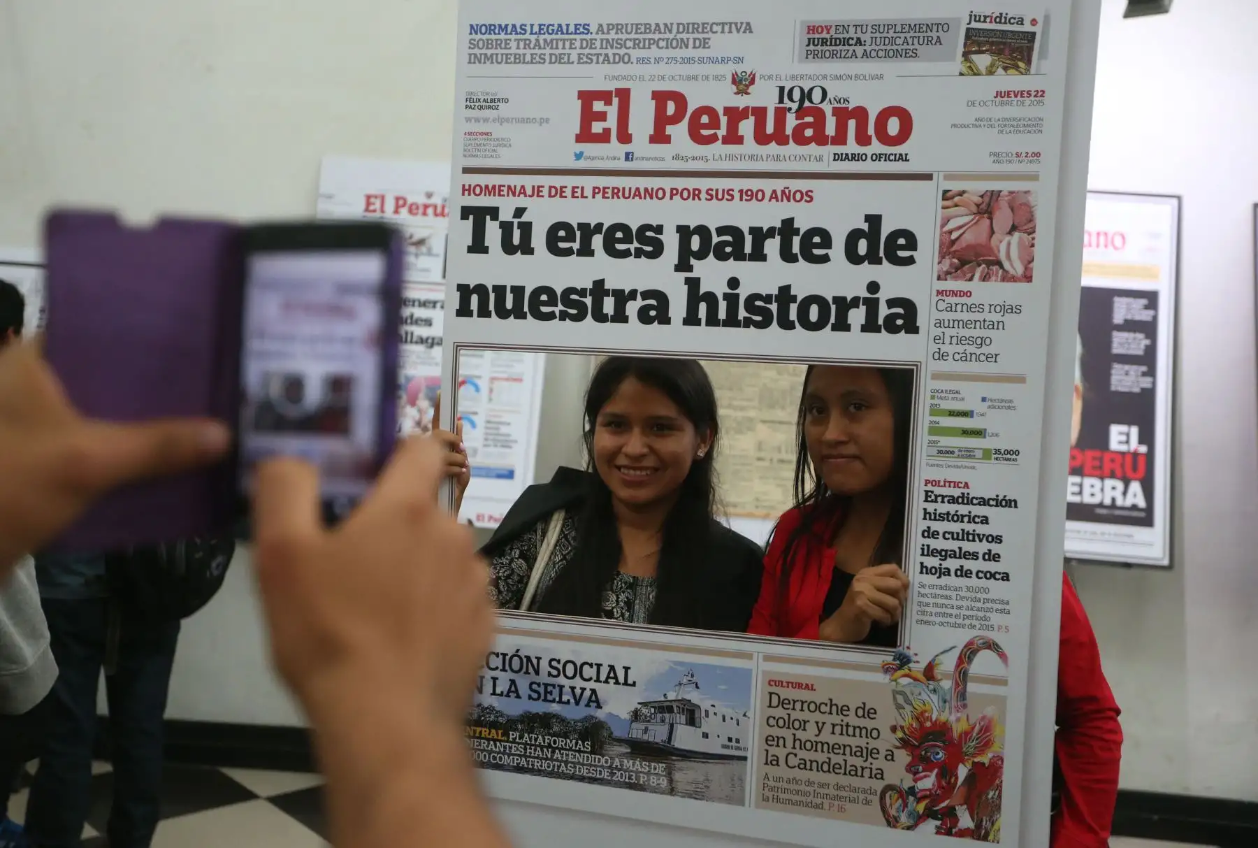 HUANUCO-PERÚ-MAYO 05. Exposición del Diario El Peruano por los 190 años en la ciudad de Huanuco Foto: ANDINA/Vidal Tarqui