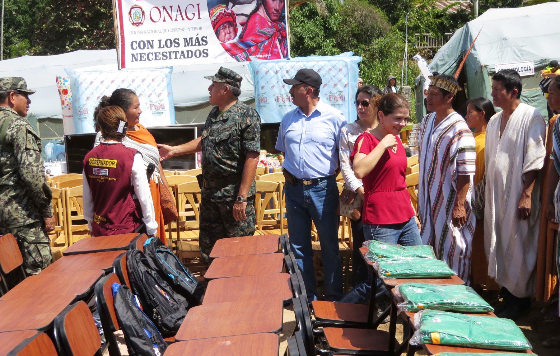 FF AA realizaron operación de ayuda humanitaria en comunidad indígena Teoría, ubicada en el Vraem. ANDINA