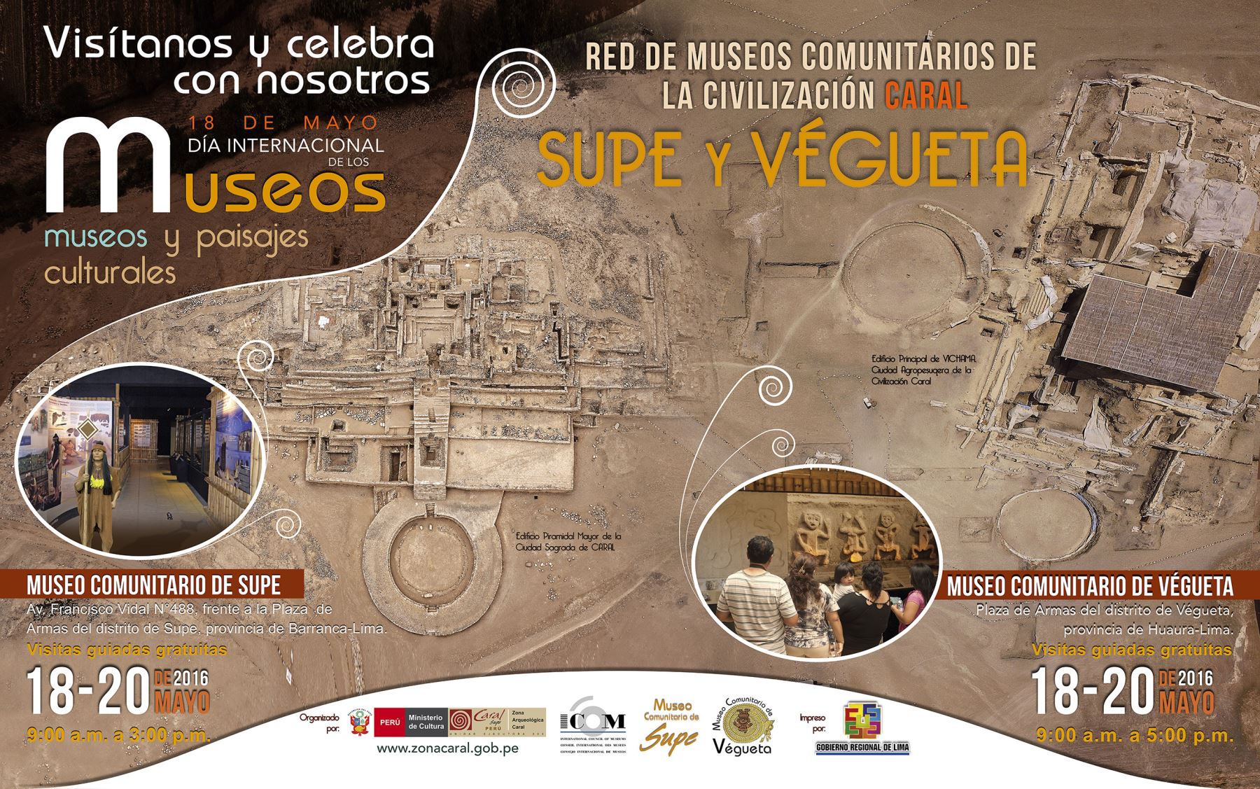 “Red de Museos Comunitarios de la Civilización Caral” se inició con la alianza entre la ZAC, municipio de Végueta y  Gobierno Regional de Lima.