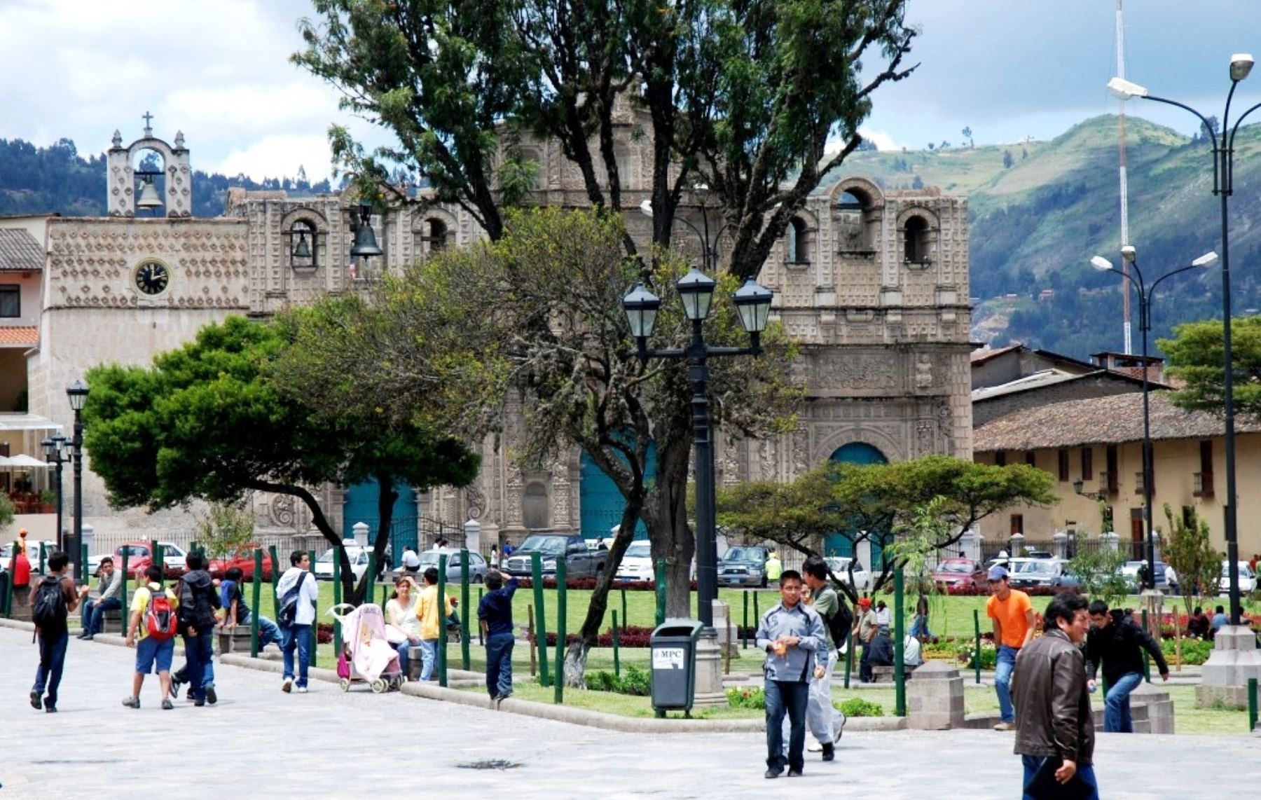 Plaza de Armas de Cajamarca forma parte de la ruta del encuentro de dos mundos. ANDINA