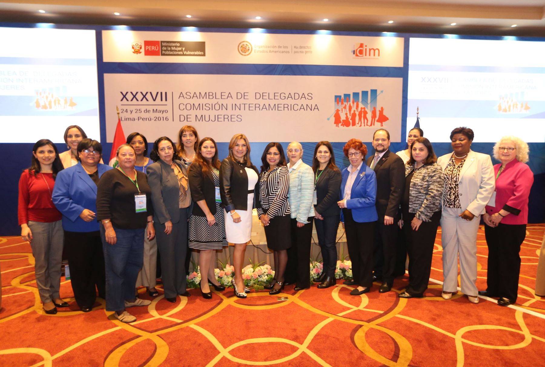 LIMA,PERÚ-MAYO 25. Clausura de XXXVII Asamblea de delegadas comisión interaméricana de mujeres Foto: ANDINA/ otros