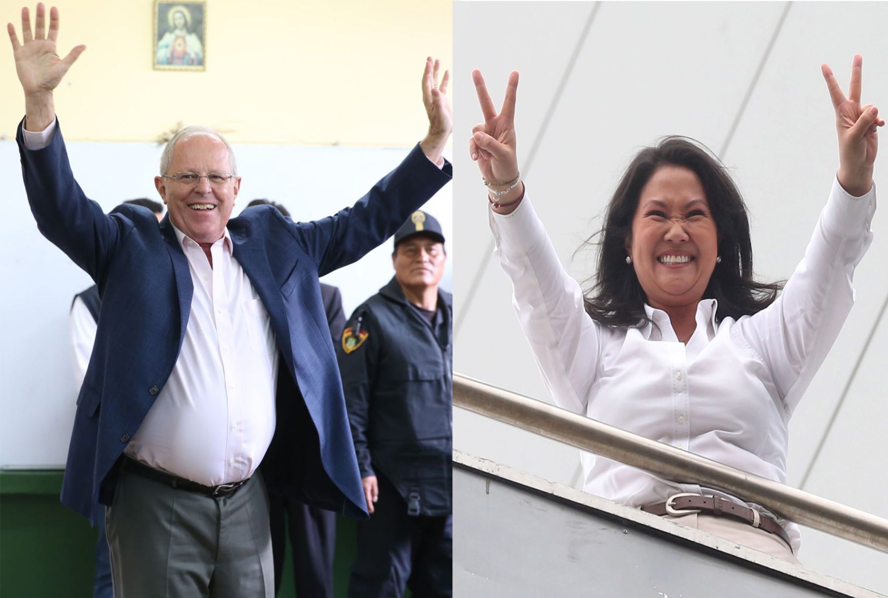 Según el conteo rápido de la encuestadora GFK al 98 % el partido Peruanos por el Kambio (PPK) obtuvo el 50.9 % de los votos, mientras que Fuerza popular, el 49.1 %.