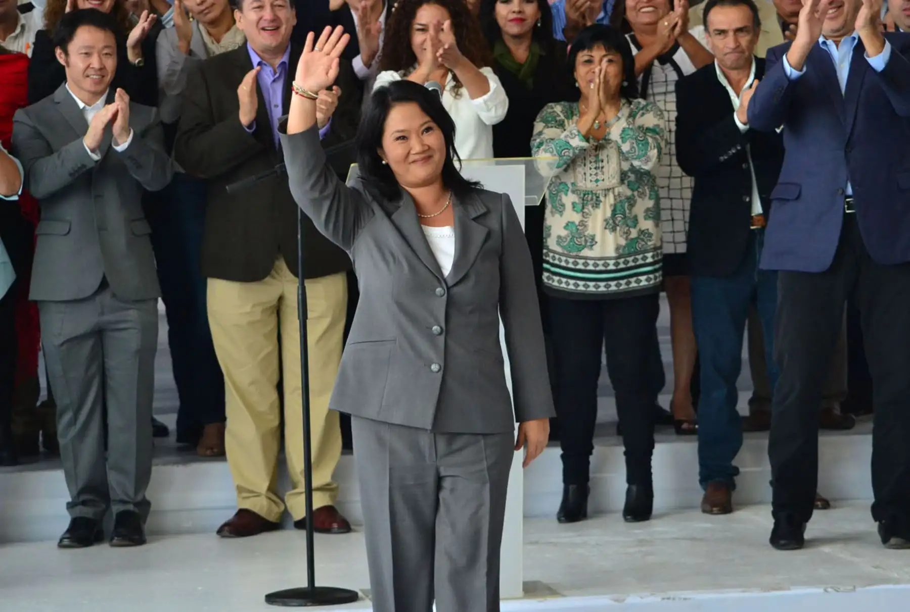 Kenji Fujimori asistió al reconocimiento que los fujimoristas le hicieron a su hermana Keiko, tras perder las elecciones ante Kuczynski. Foto: ANDINA/Diana Marcelo.