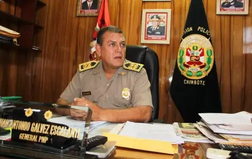 jefe de la Región Policial de Áncash, general PNP Juan Gálvez Escalante. ANDINA