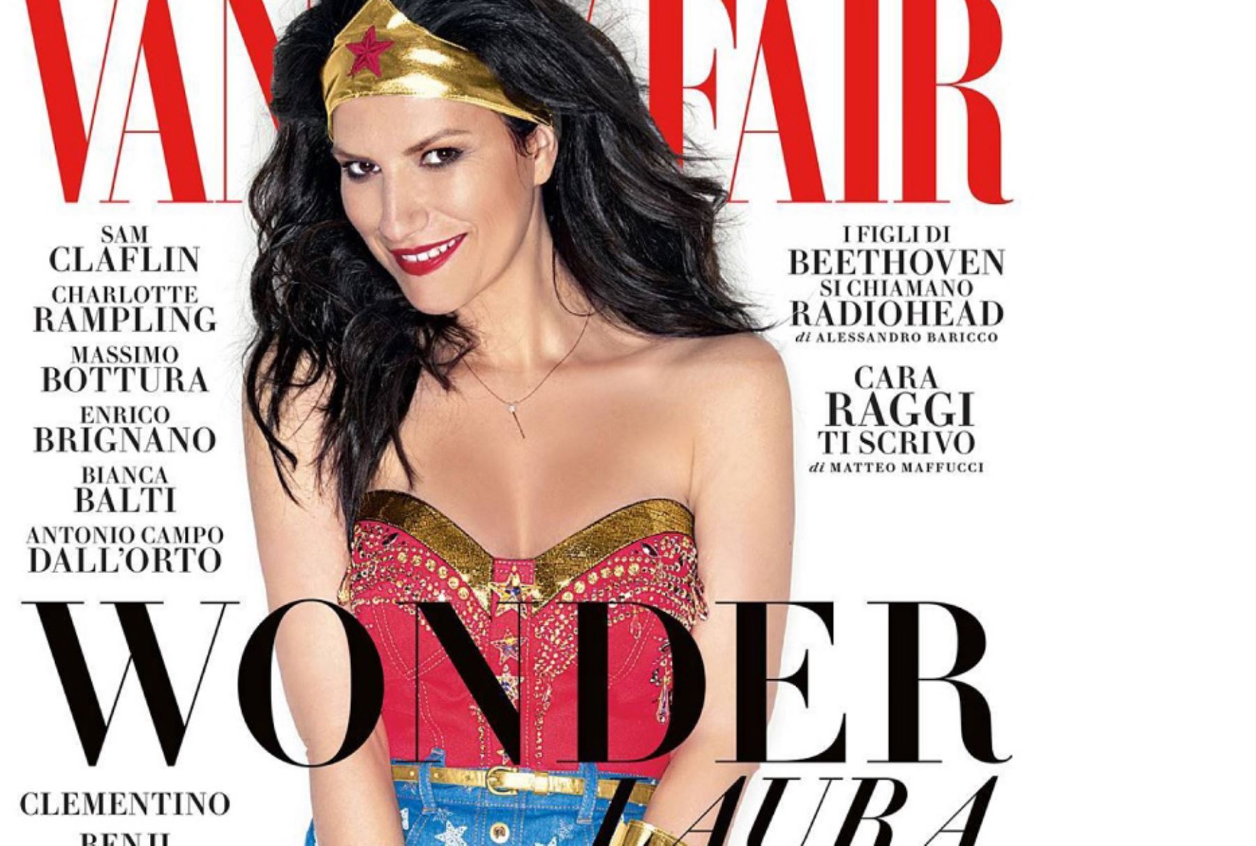 Laura Pausini se vistió de "Mujer maravilla" para Vanity Fair