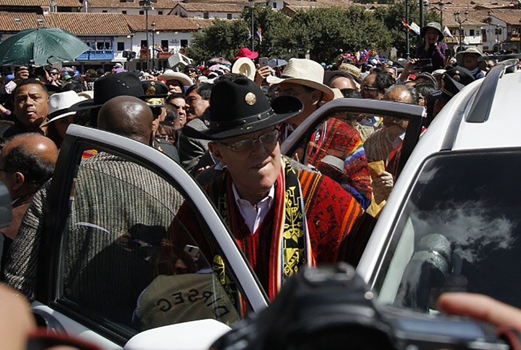 Pedro Pablo Kuczynkis participa en ceremonia del Inti Raymi. Foto:ANDINA/ Percy Hurtado