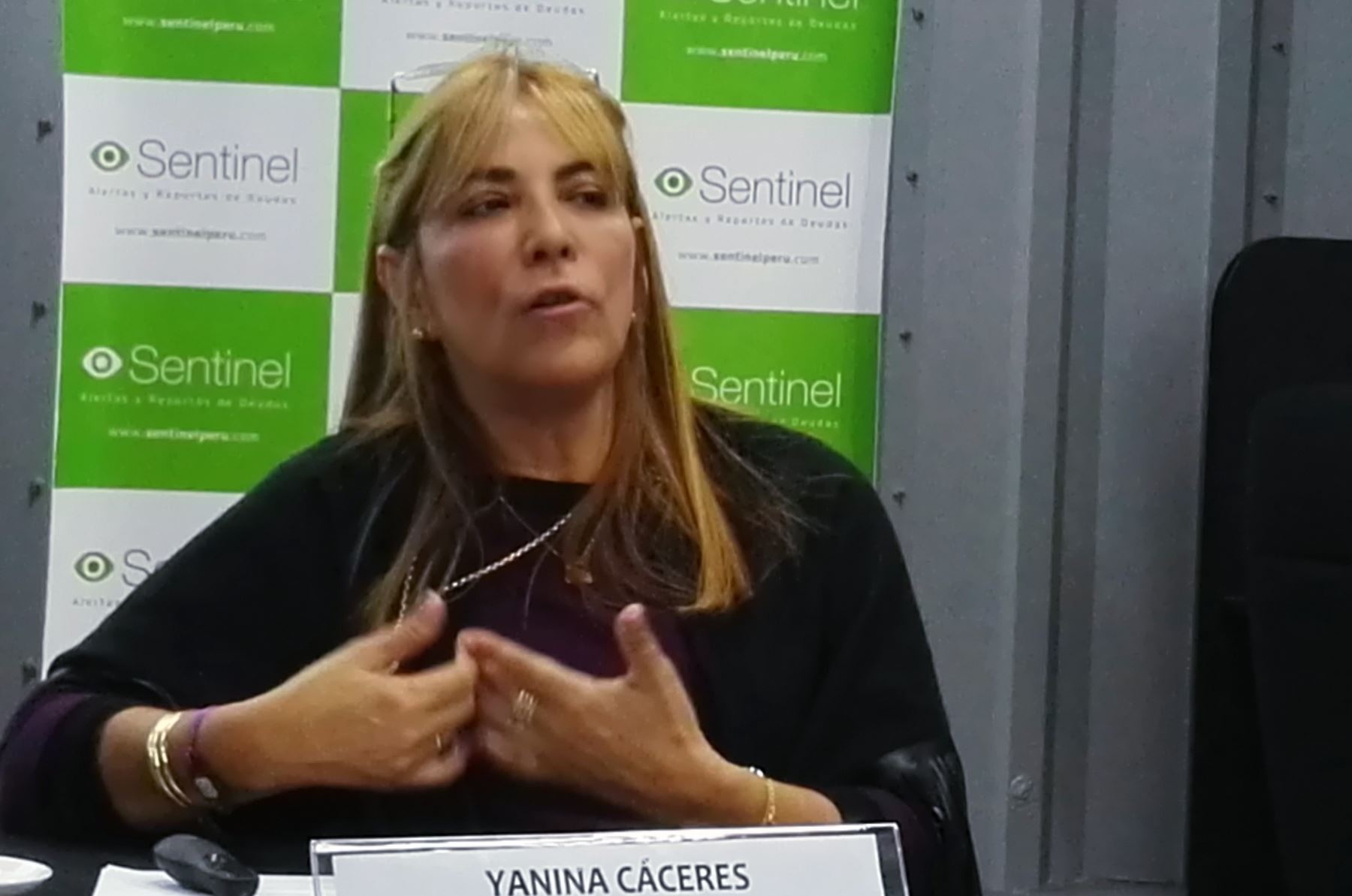 Directora de Negocios Financieros de Sentinel, Yanina Cáceres. ANDINA
