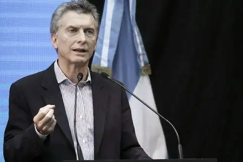 "Aquel que predica con la verdad, lidera con el ejemplo", dijo Macri al término de su disertación. ANDINA/Difusión