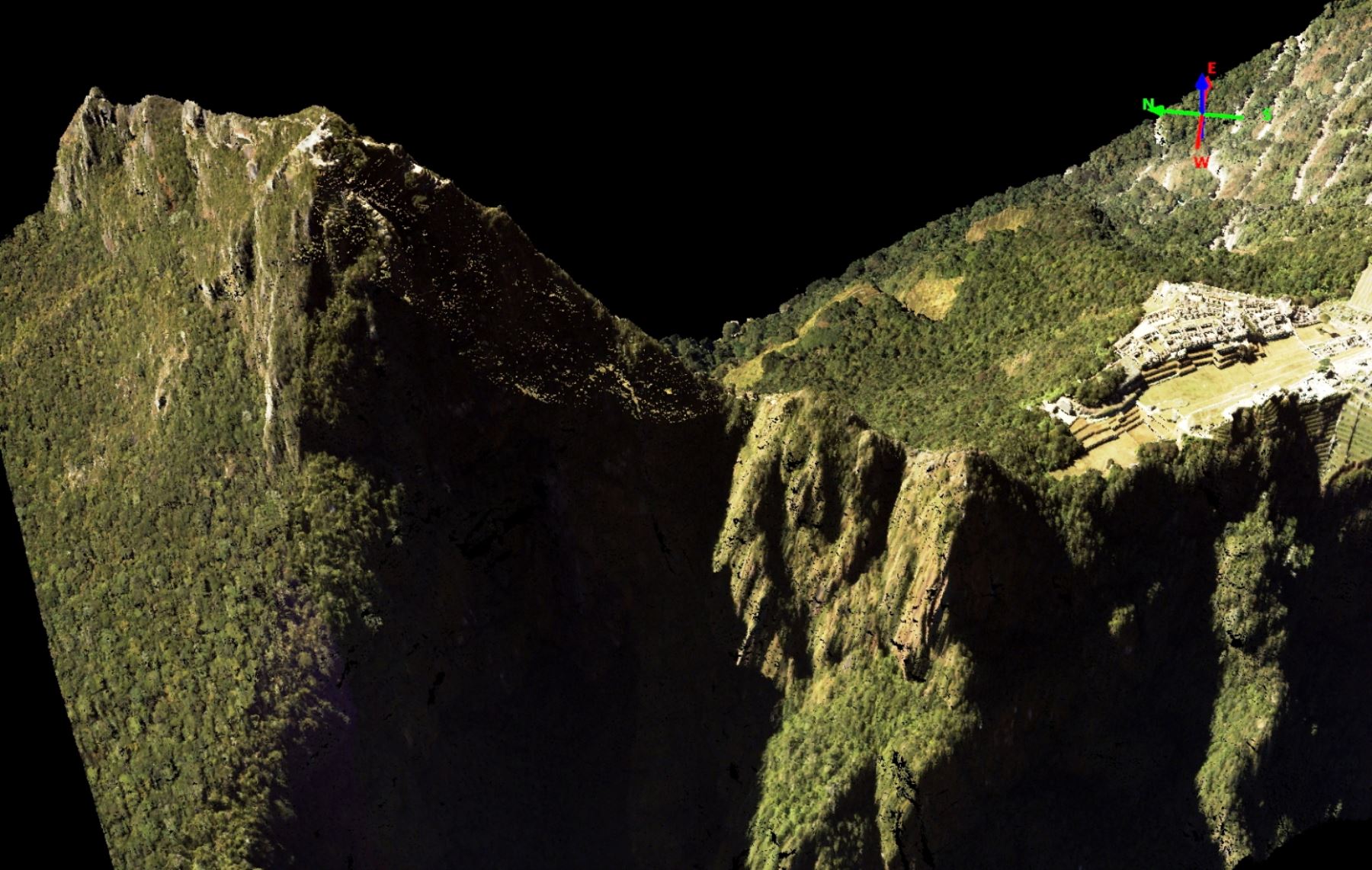 Con imágenes aéreas y tridimensionales hallan indicios arqueológicos en Machu Picchu.