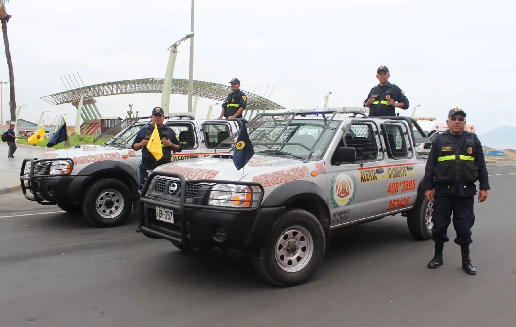 Policía refuerza seguridad por inicio de obras de reconstrucción en Áncash.Foto:  ANDINA.