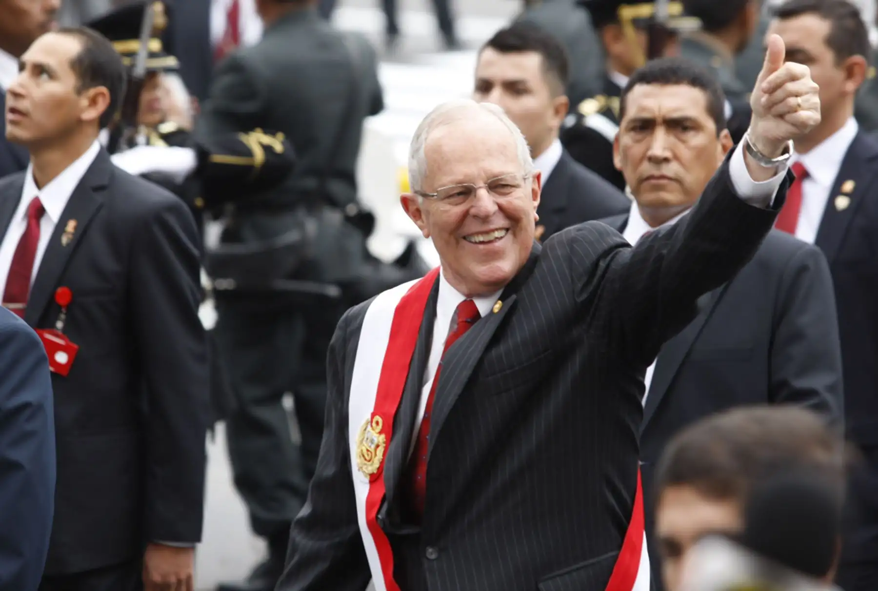 LIMA,PERÚ-JULIO 28. Presidente Pedro Pablo Kuczynski se dirige a  Palacio de Gobierno. Foto: ANDINA/ Eddy Ramos