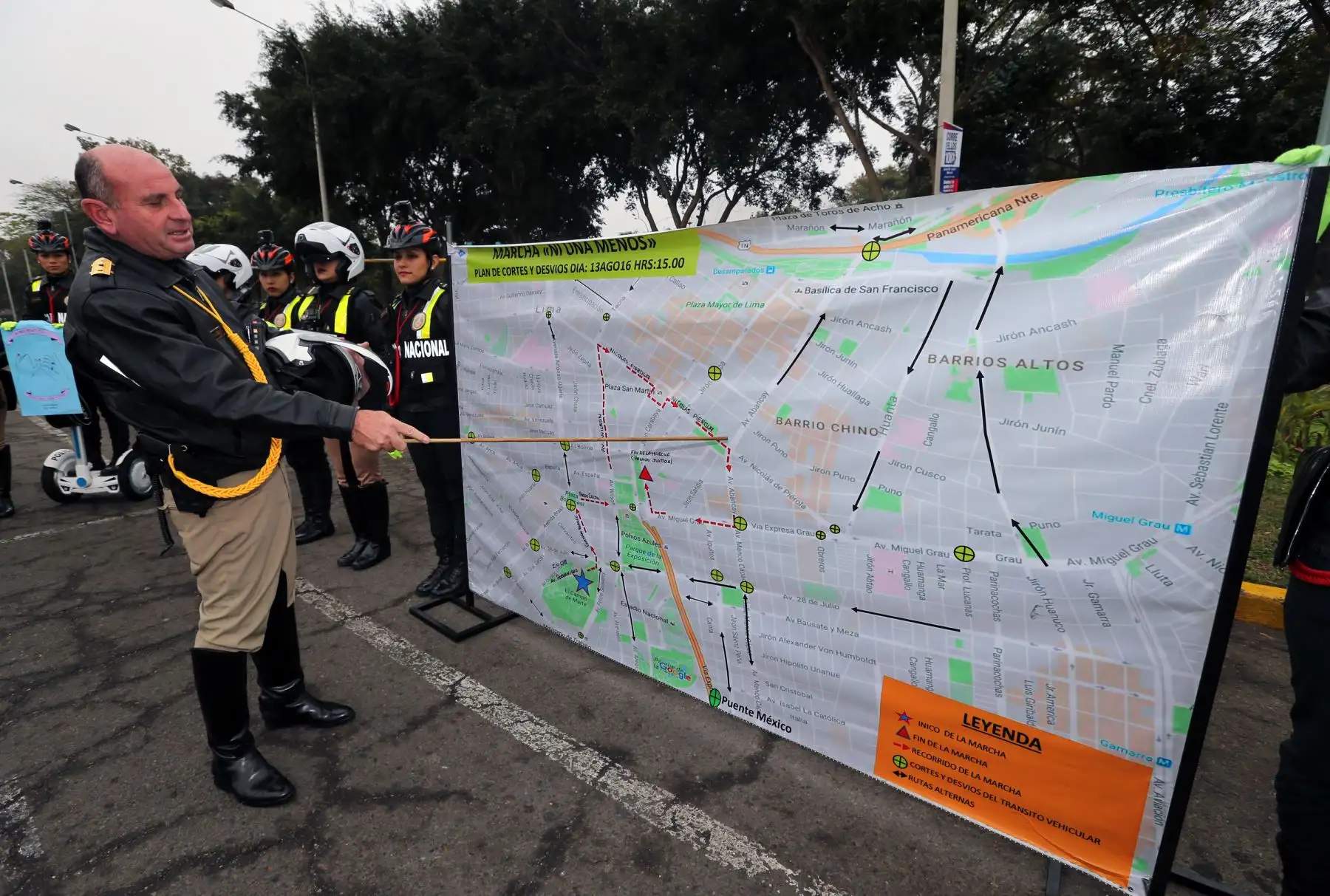 LIMA PERÚ, AGOSTO 13. Policía Nacional presenta la ruta de la campaña "Ni una menos" Foto: ANDINA/Norman Córdova.