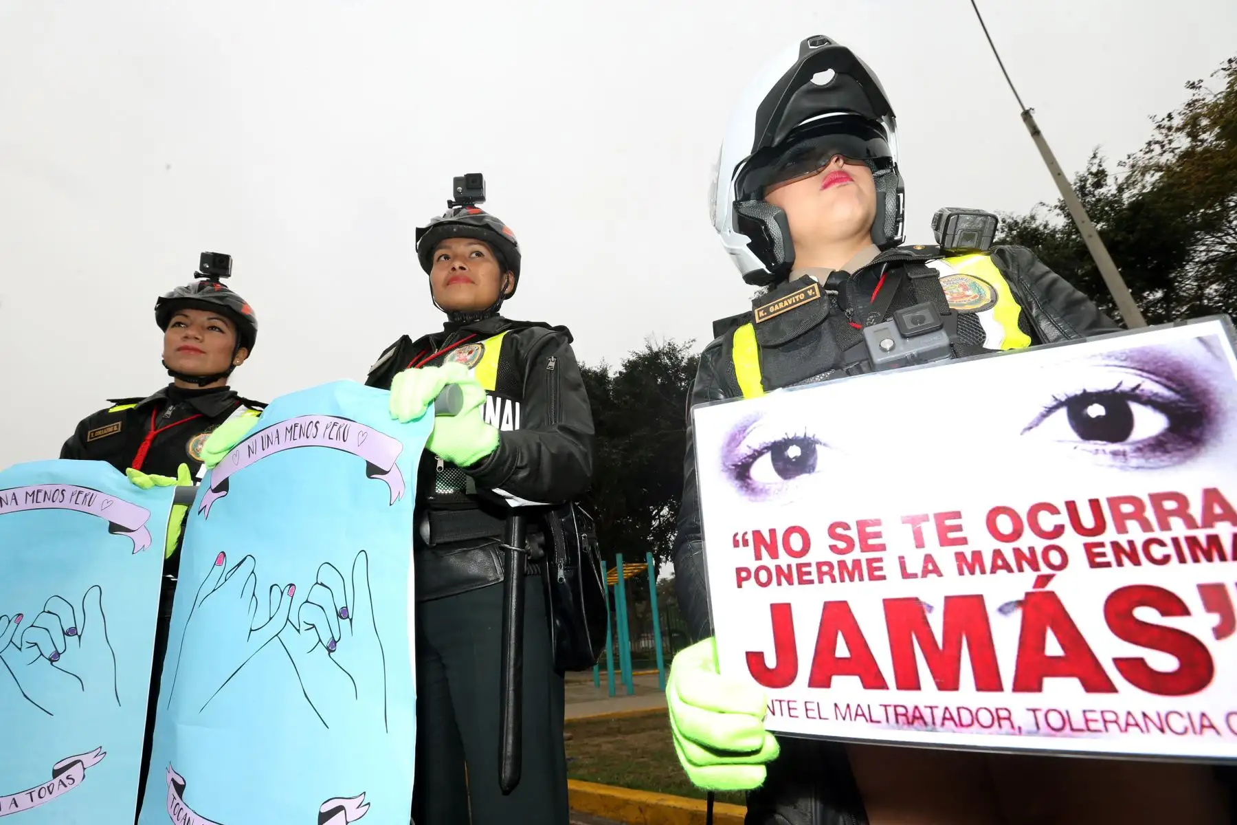 LIMA PERÚ, AGOSTO 13. Policía Nacional presenta  la ruta para marcha "Ni una menos" recorrera . Foto: ANDINA/Norman Córdova.