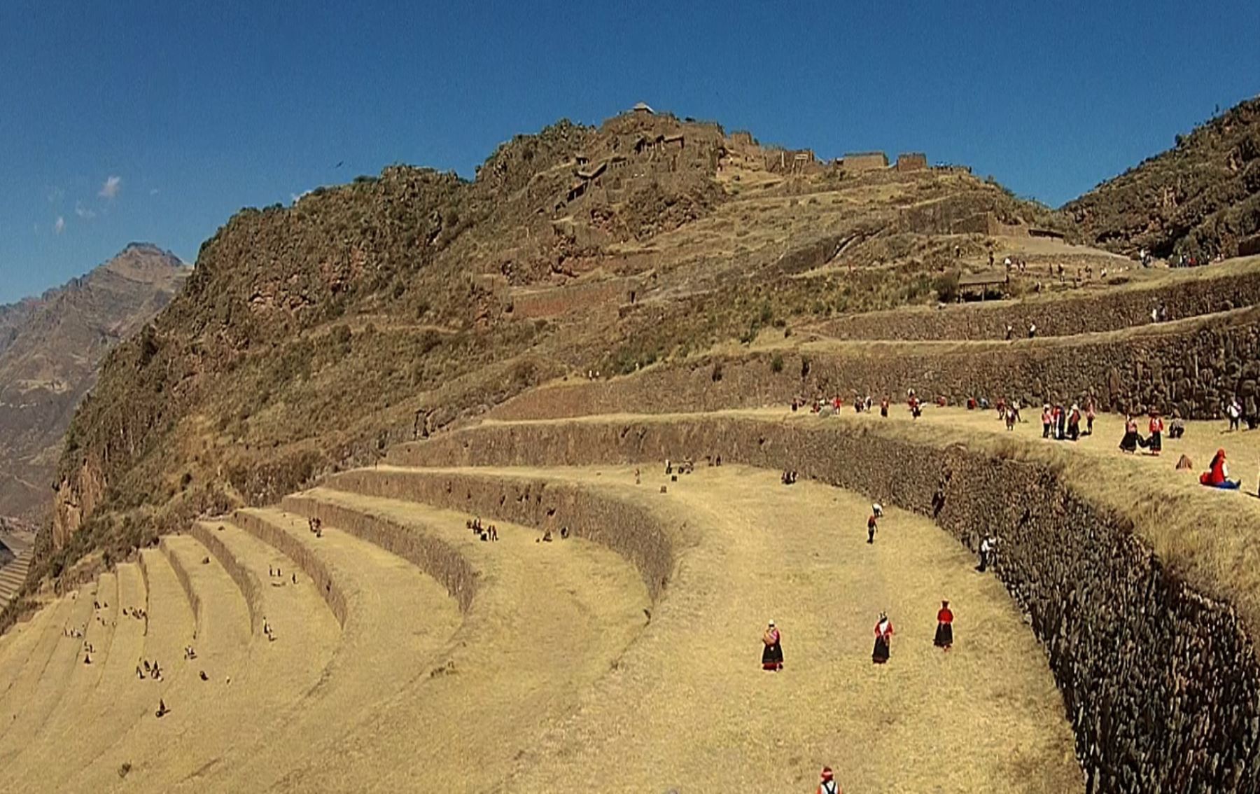 Autoridades de Cultura de Cusco ordenaron el cierre temporal del Parque Arqueológico de Pisac por daños causados por el desborde de río Kitamayo. ANDINA