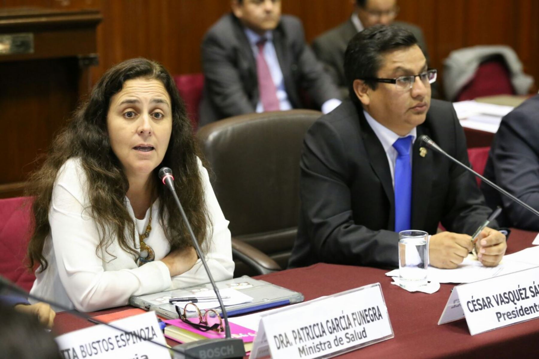 La titular del MINSA, Patricia García, expuso ante la Comisión de Salud los lineamientos de gestión. Difusión