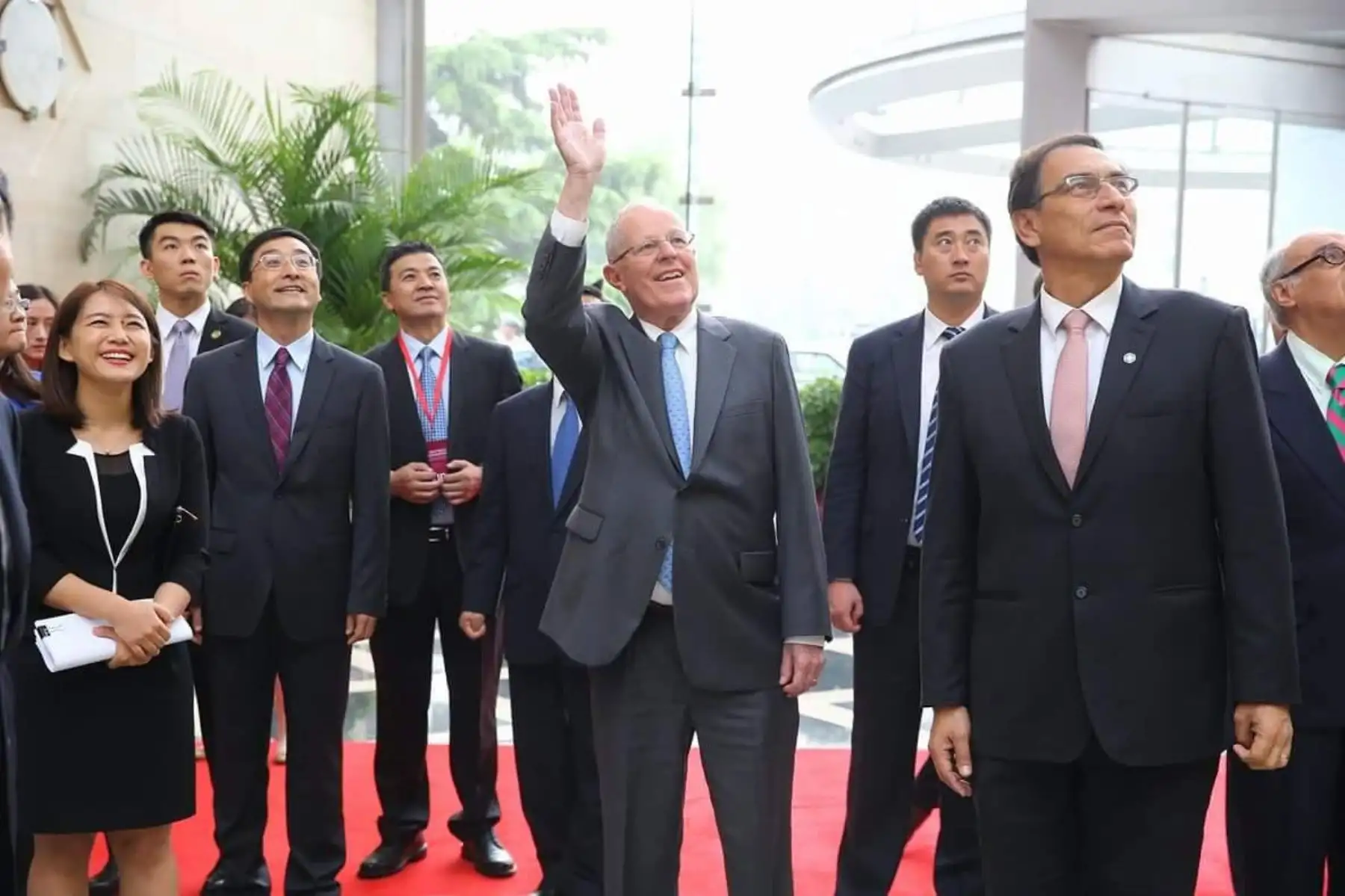 Presidente Kuzcynski llega al Foro de Cooperación Financiera y de Capacidad Industrial entre China y Perú, organizado por el Banco de China. Foto: ANDINA/ Prensa Presidencia