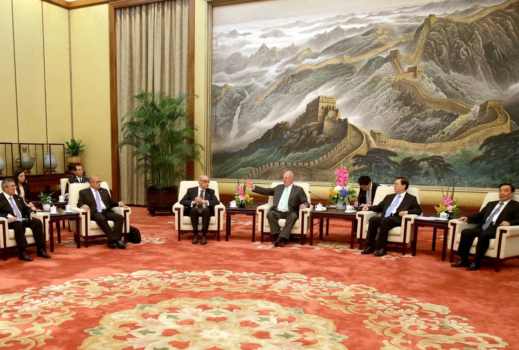 Reunión con el presidente de la Asamblea Popular Nacional, Zhang Dejiang, en Beijing. Foto: ANDINA/ Prensa Presidencia