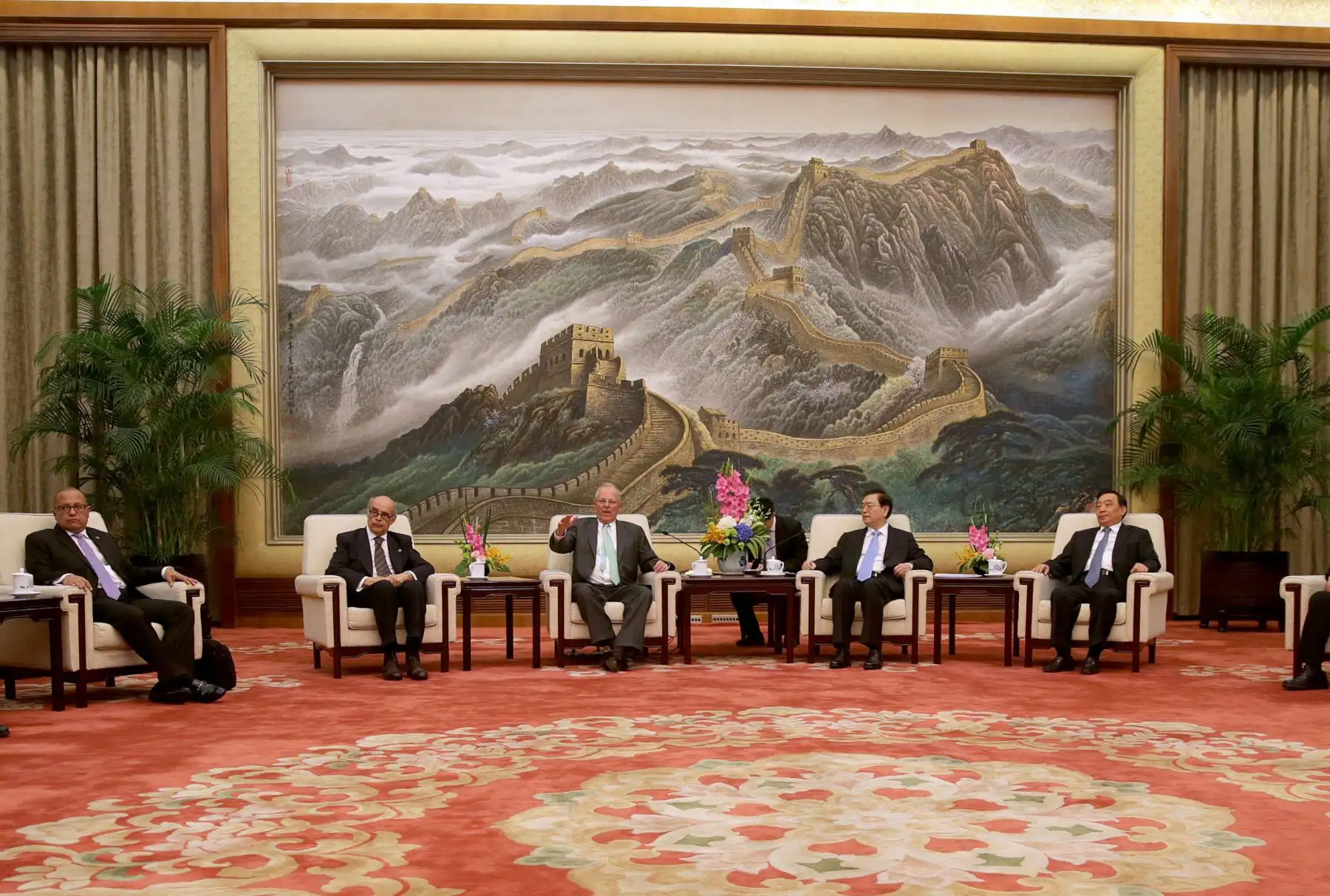 Reunión con el presidente de la Asamblea Popular Nacional, Zhang Dejiang, en Beijing. Foto: ANDINA/ Prensa Presidencia