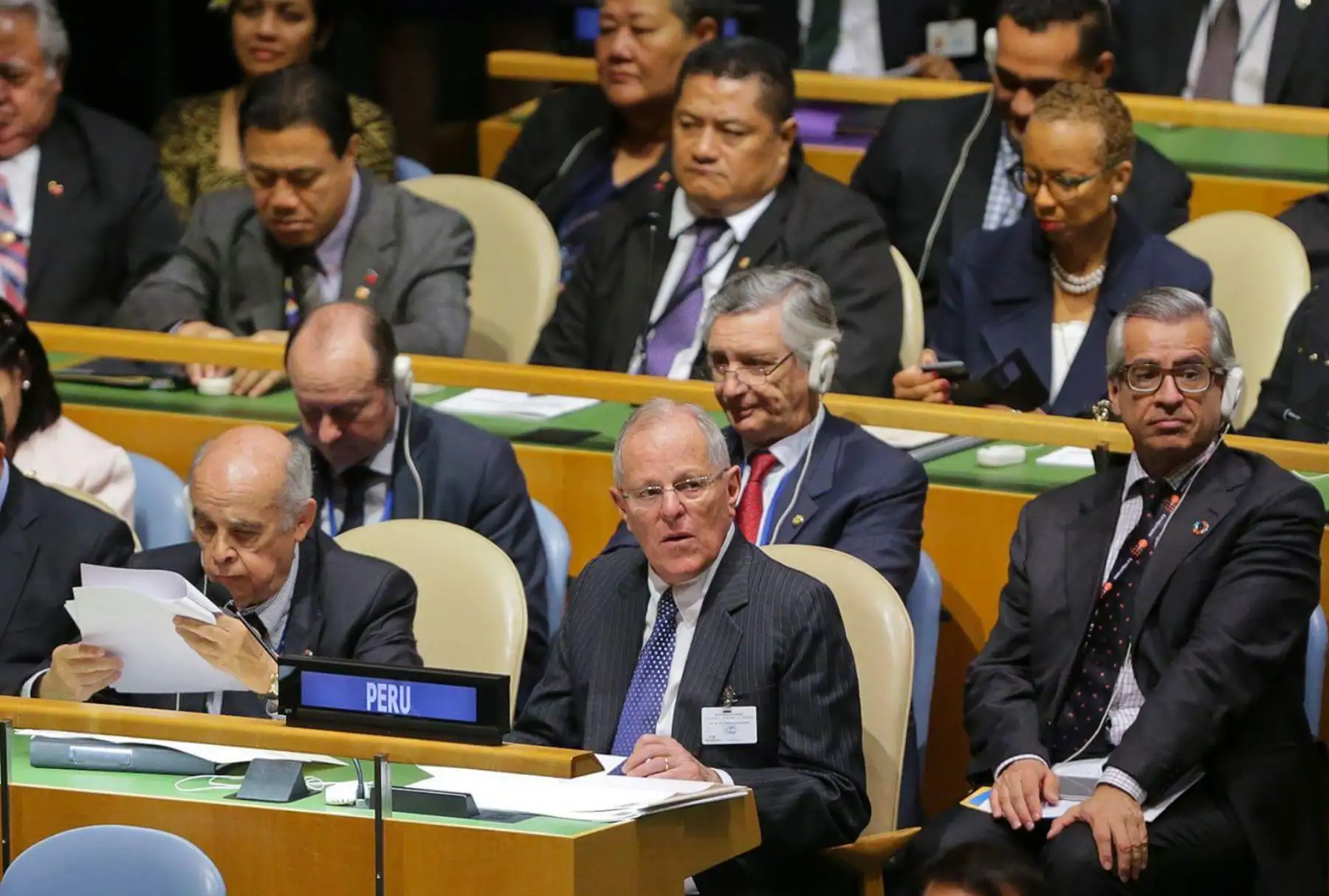 Nueva York, EEUU-SETIEMBRE 20. Presidente Pedro Pablo Kuczynski asiste a ceremonia de inauguración de la 71 Asamblea General de las Naciones Unidas en Nueva York.Foto:ANDINA/Presidencia