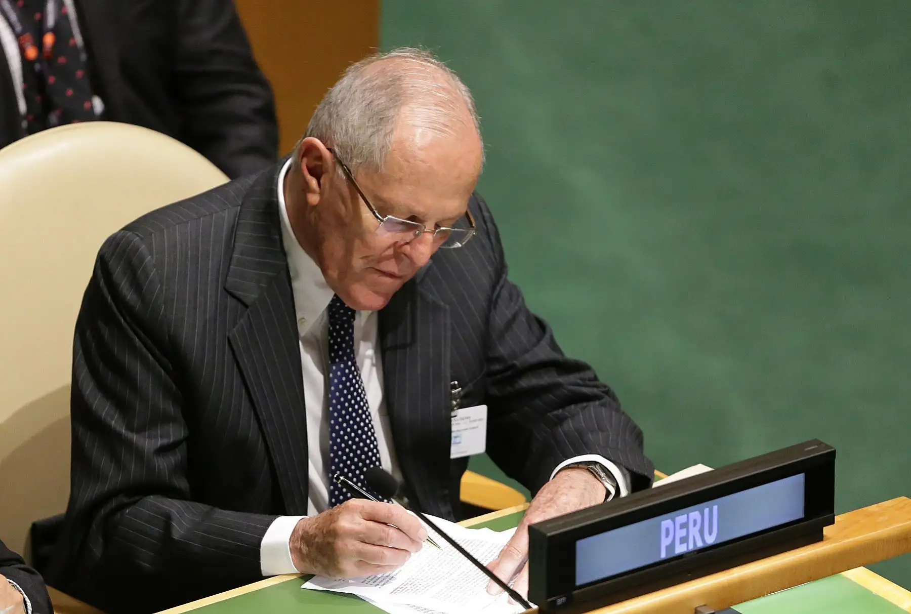 Nueva York, EEUU-SETIEMBRE 20. Presidente Pedro Pablo Kuczynski asiste a ceremonia de inauguración de la 71 Asamblea General de las Naciones Unidas en Nueva York.Foto:ANDINA/Presidencia