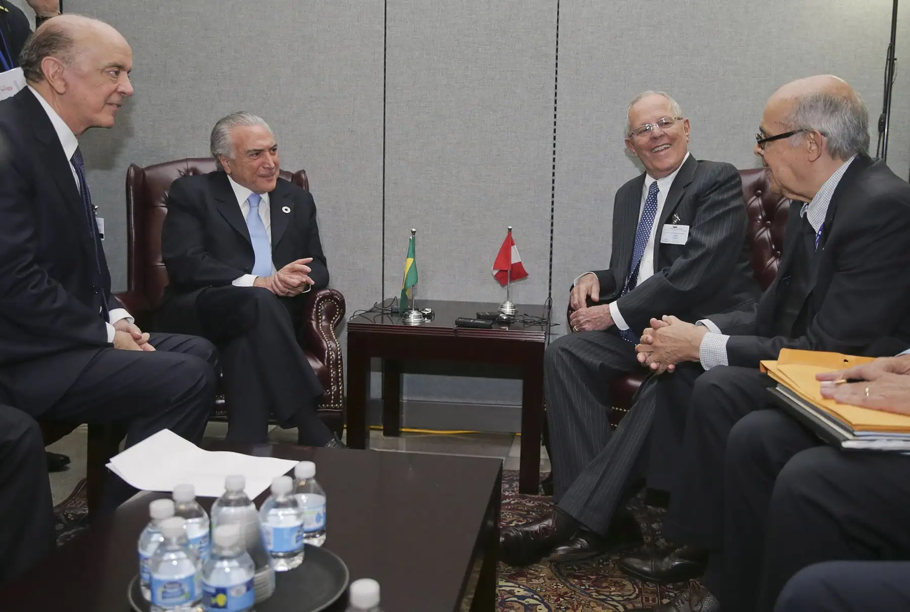 Nueva York, EEUU-SETIEMBRE 20. Presidente Kuczynski sostuvo reunión bilateral con el presidente de Brasil, Michel Temer, en Nueva York.20.Foto:ANDINA/Presidencia