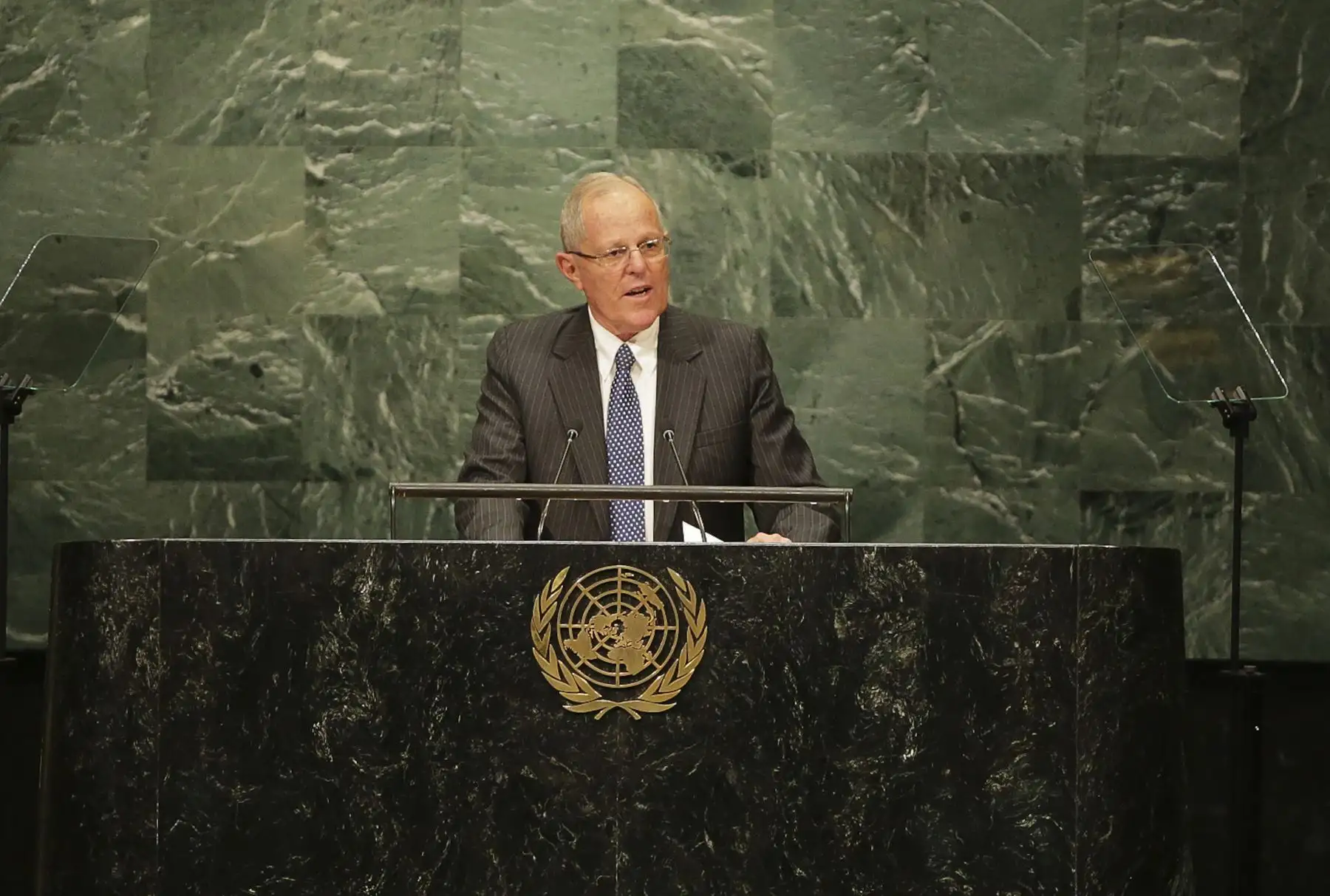 NUEVA YORK SETIEMBRE 20. Intervención del presidente Pedro Pablo Kuczynski en el debate general del 71 periodo de sesiones de las Naciones Unidas .
Foto:ANDINA/Presidencia