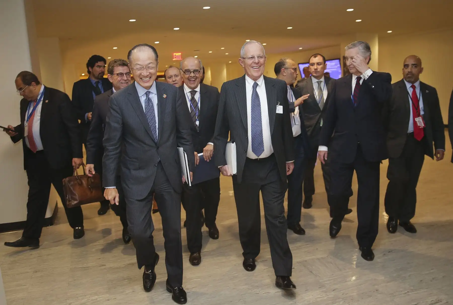 El presidente Pedro Pablo Kuczynski, se reúne con el presidente del Grupo Banco Mundial, Jim Yong Kim. Foto: ANDINA/ Prensa Presidencia