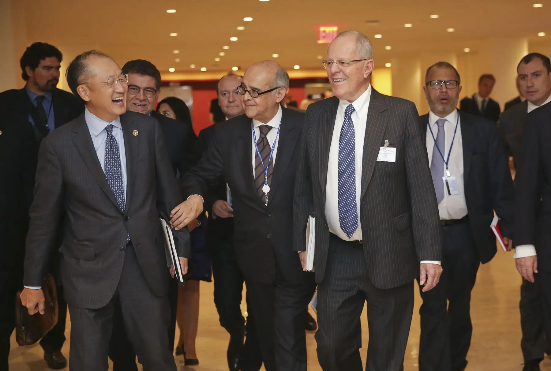 El presidente Pedro Pablo Kuczynski, se reúne con el presidente del Grupo Banco Mundial, Jim Yong Kim. Foto: ANDINA/ Prensa Presidencia