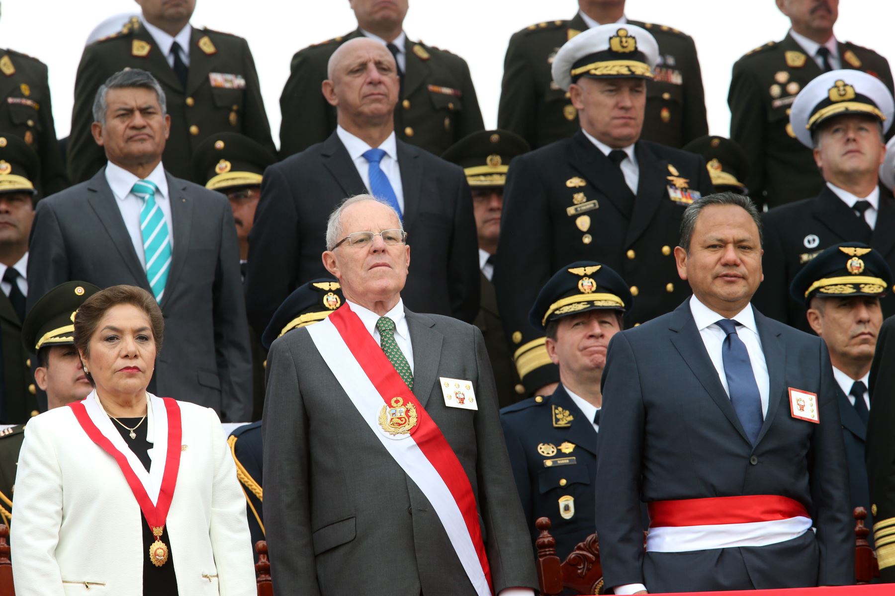 LIMA;PERÚ- SETIEMBRE 24. Presidente Pedro Pablo Kuczynski encabezó ceremonia por el Día de las Fuerzas Armadas Foto: ANDINA/Norman Córdova.