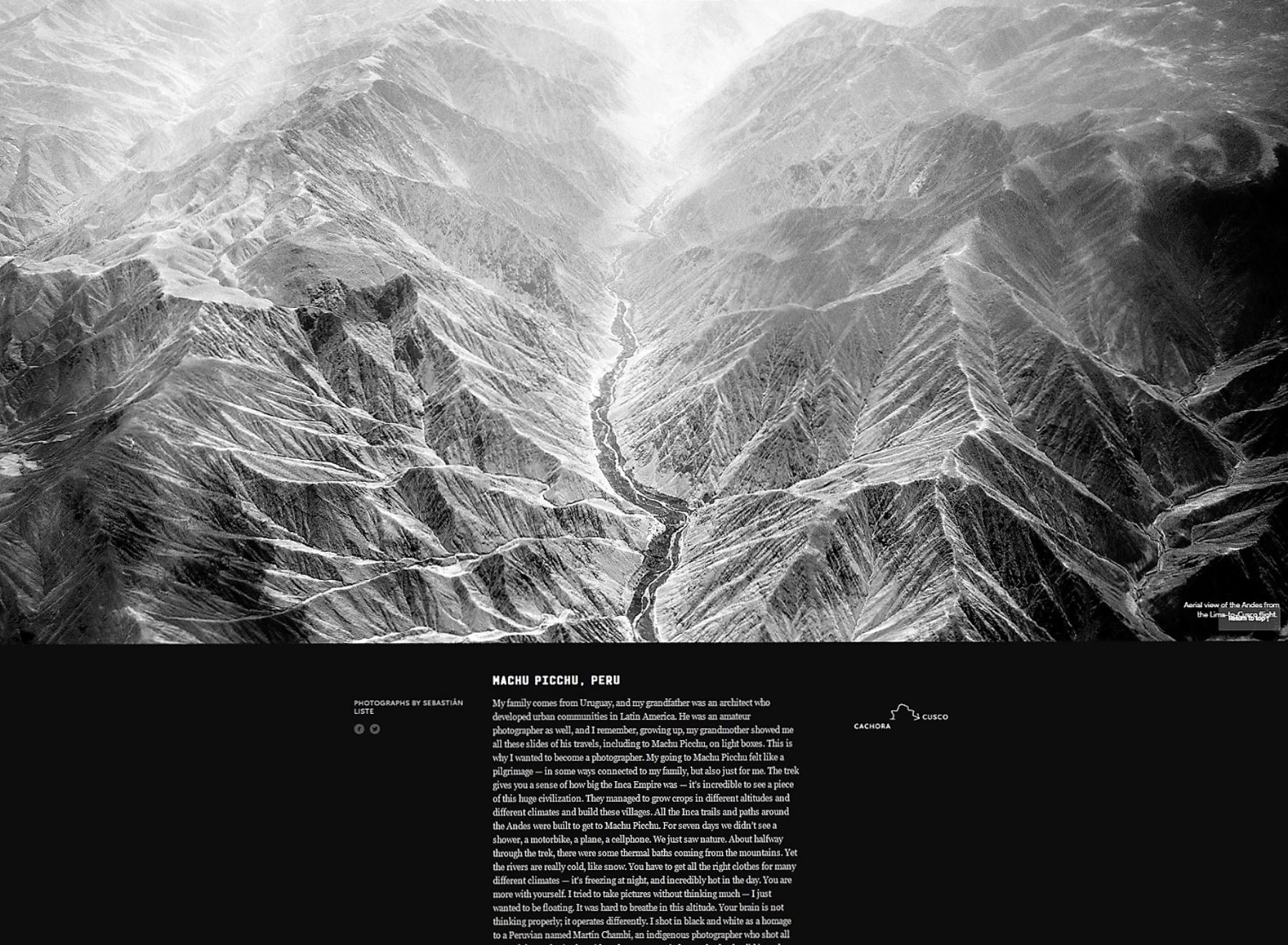 Promperú resalta reportaje gráfico sobre Machu Picchu y Choquequirao publicado por The New York Times.
