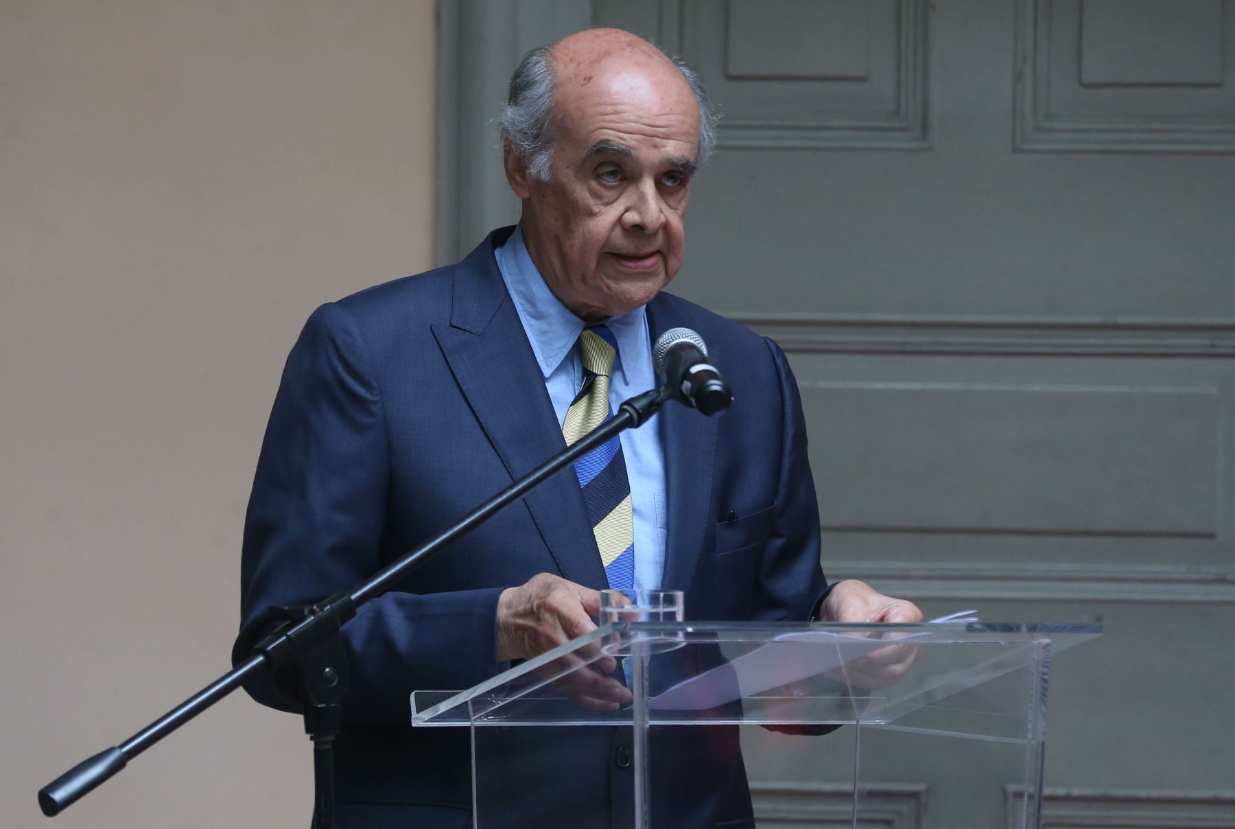 LIMA,PERÚ-OCTUBRE 24. Ministro de Relaciones Exterior Ricardo Luna en ceremonia  conmemorativas por el 71 aniversario de la organización de las Naciones Unidas Foto: ANDINA/Vidal Tarqui