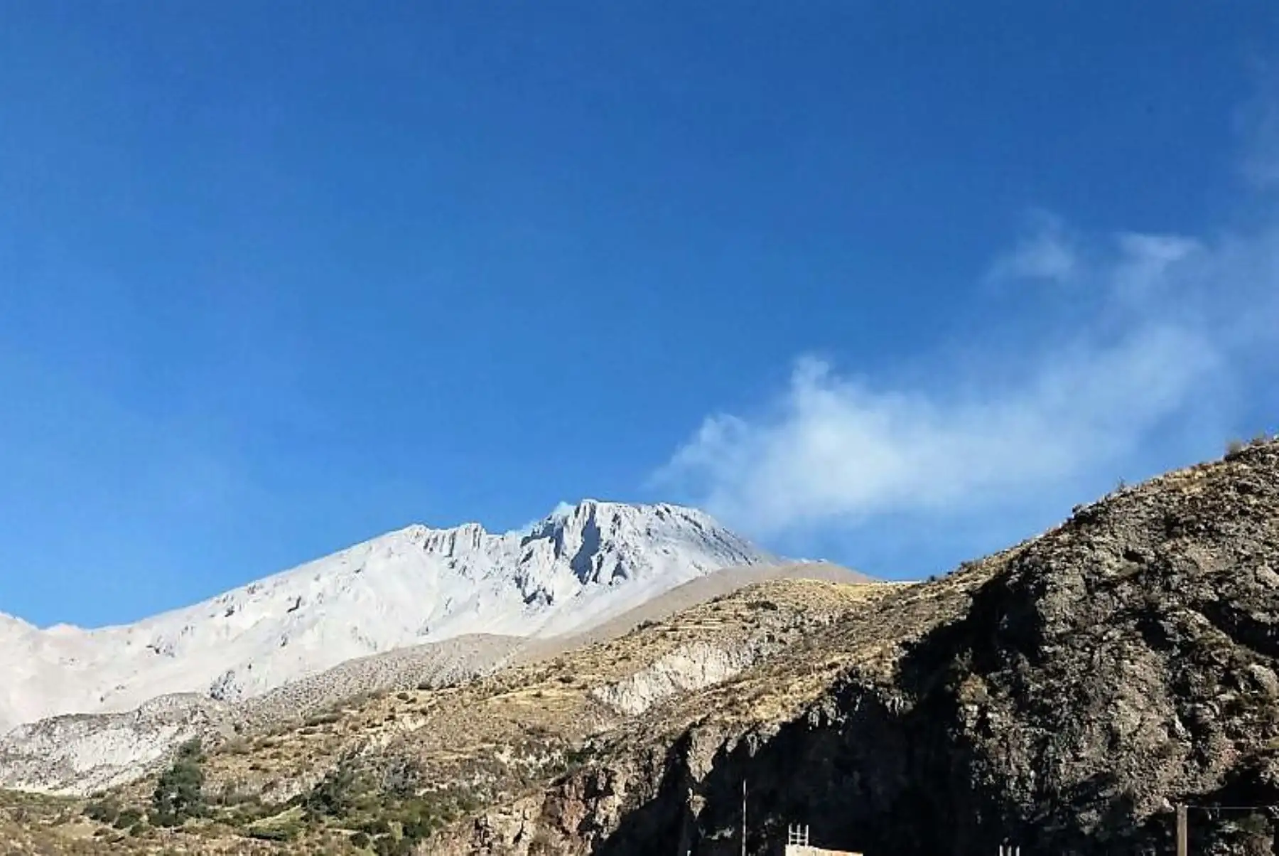 En el marco de la ejecución del proyecto de “Mejoramiento y Ampliación del Sistema de Alerta Volcánica en la Región Sur del Perú”, profesionales del Instituto Geofísico del Perú (IGP) en Arequipa vienen realizando la instalación de dos estaciones geofísicas de monitoreo permanente, las cuales se sumarán a la red de vigilancia que opera ininterrumpidamente desde 2013 en este volcán. ANDINA/Difusión