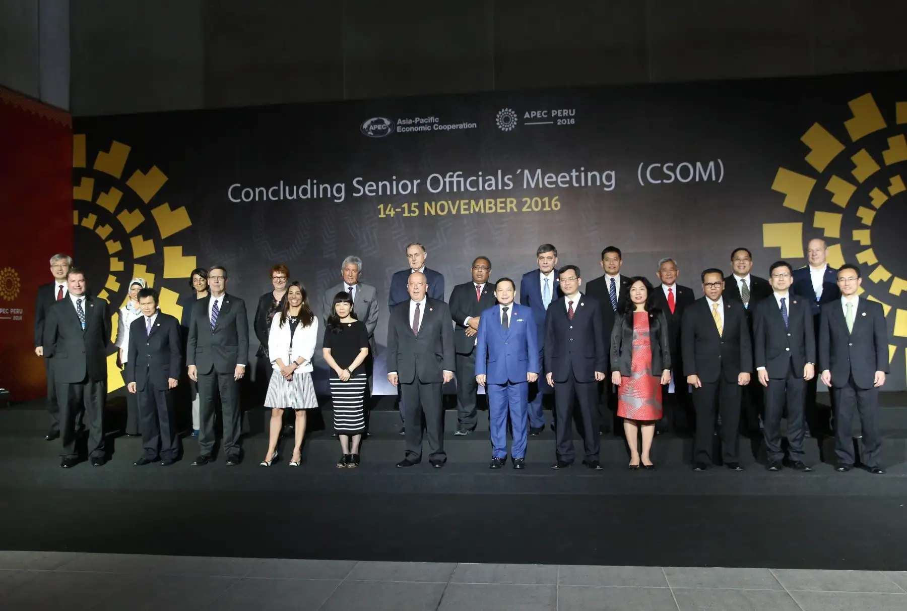 LIMA PERÚ, NOVIEMBRE 14.Fotografía Oficial de la primera reunión de altos funcionarios  APEC 2016. Foto: ANDINA/ Vidal Tarqui