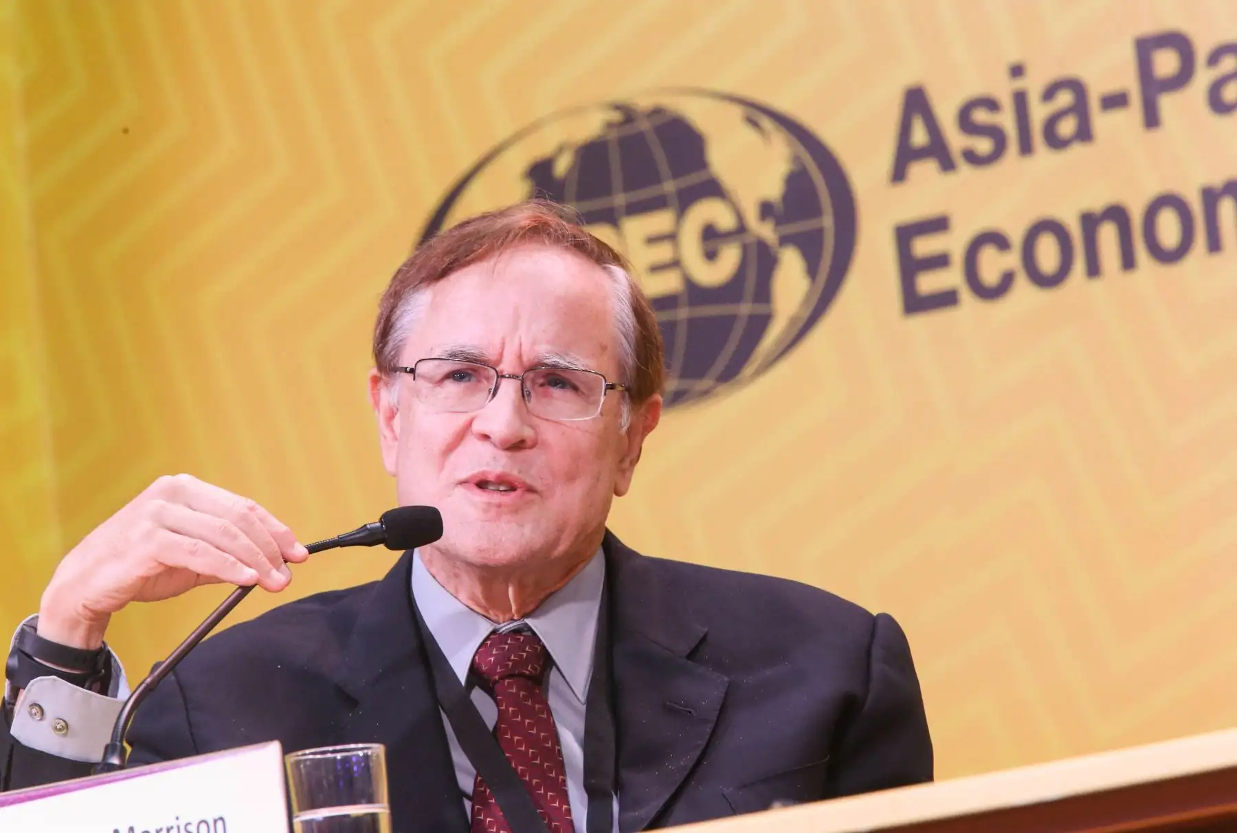 Charles Morrison en conferencia de prensa del consejo de cooperación económica del pacífico PECC.Foto: ANDINA/Norman Córdova