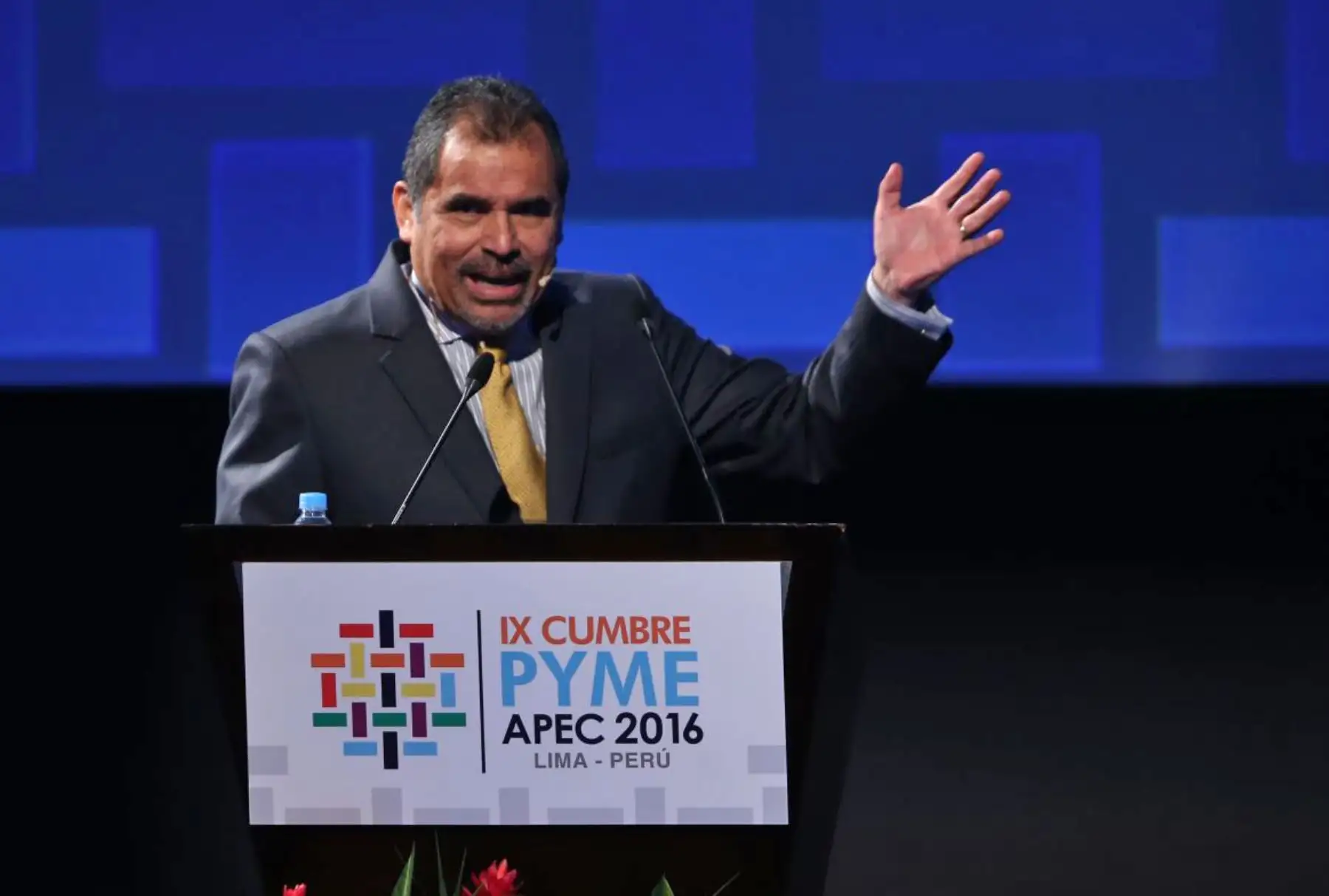 LIMA, PERÚ NOVIEMBRE 17. Juan Carlos Mathews Salazar, viceministro de MYPE e Industria del PRODUCE, inauguró la IX Cumbre Pyme APEC 2016.

Foto: ANDINA/Juan Carlos Guzmán Negrini