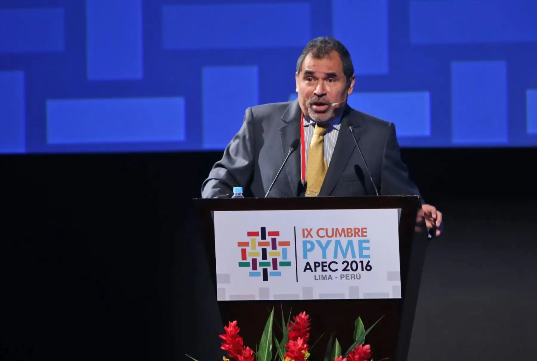 LIMA, PERÚ NOVIEMBRE 17. Juan Carlos Mathews Salazar, viceministro de MYPE e Industria del PRODUCE, inauguró la IX Cumbre Pyme APEC 2016.

Foto: ANDINA/Juan Carlos Guzmán Negrini