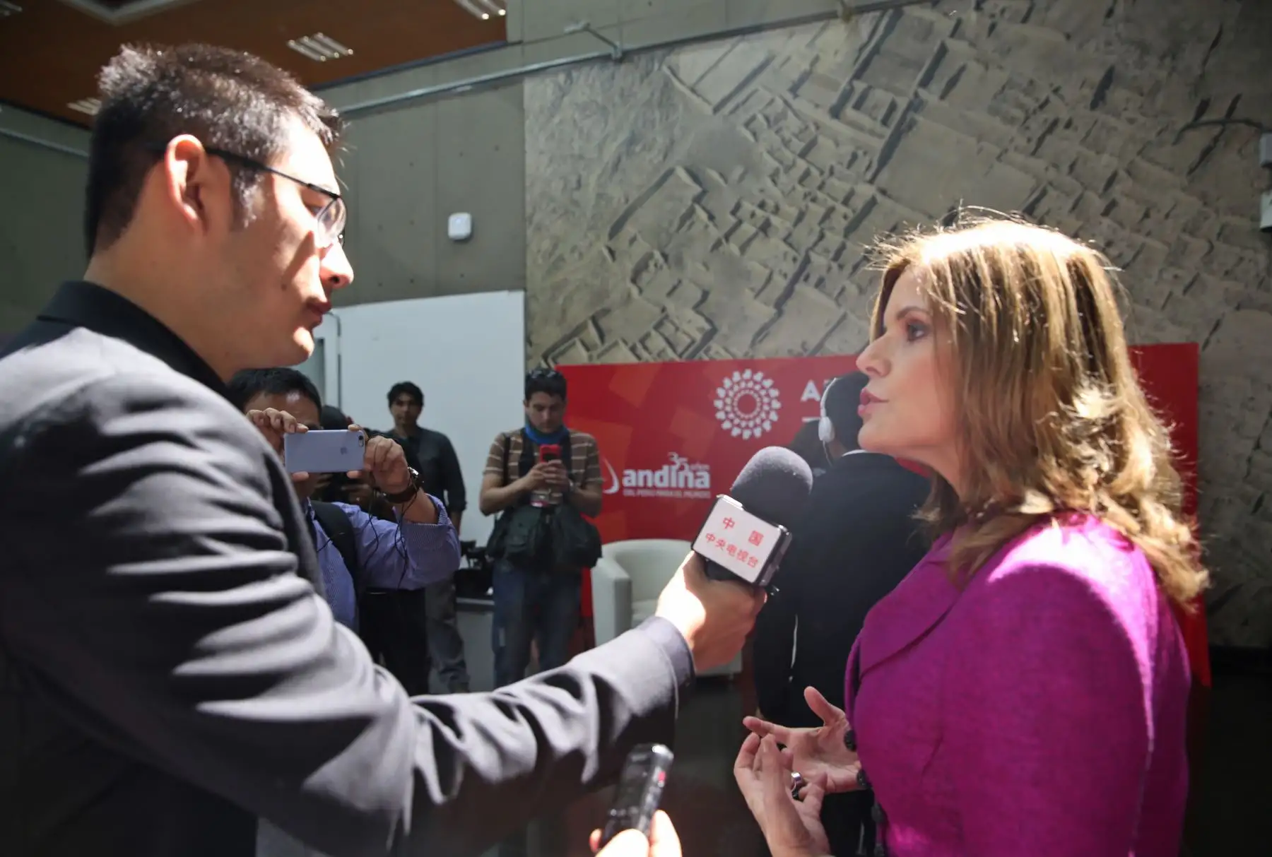 LIMA PERÚ, NOVIEMBRE 17. Declaraciones a la prensa de la segunda vicepresidenta de la República y presidenta de la Comisión de Alto Nivel APEC 2016, Mercedes Aráoz.Foto: ANDINA/Dante Zegarra